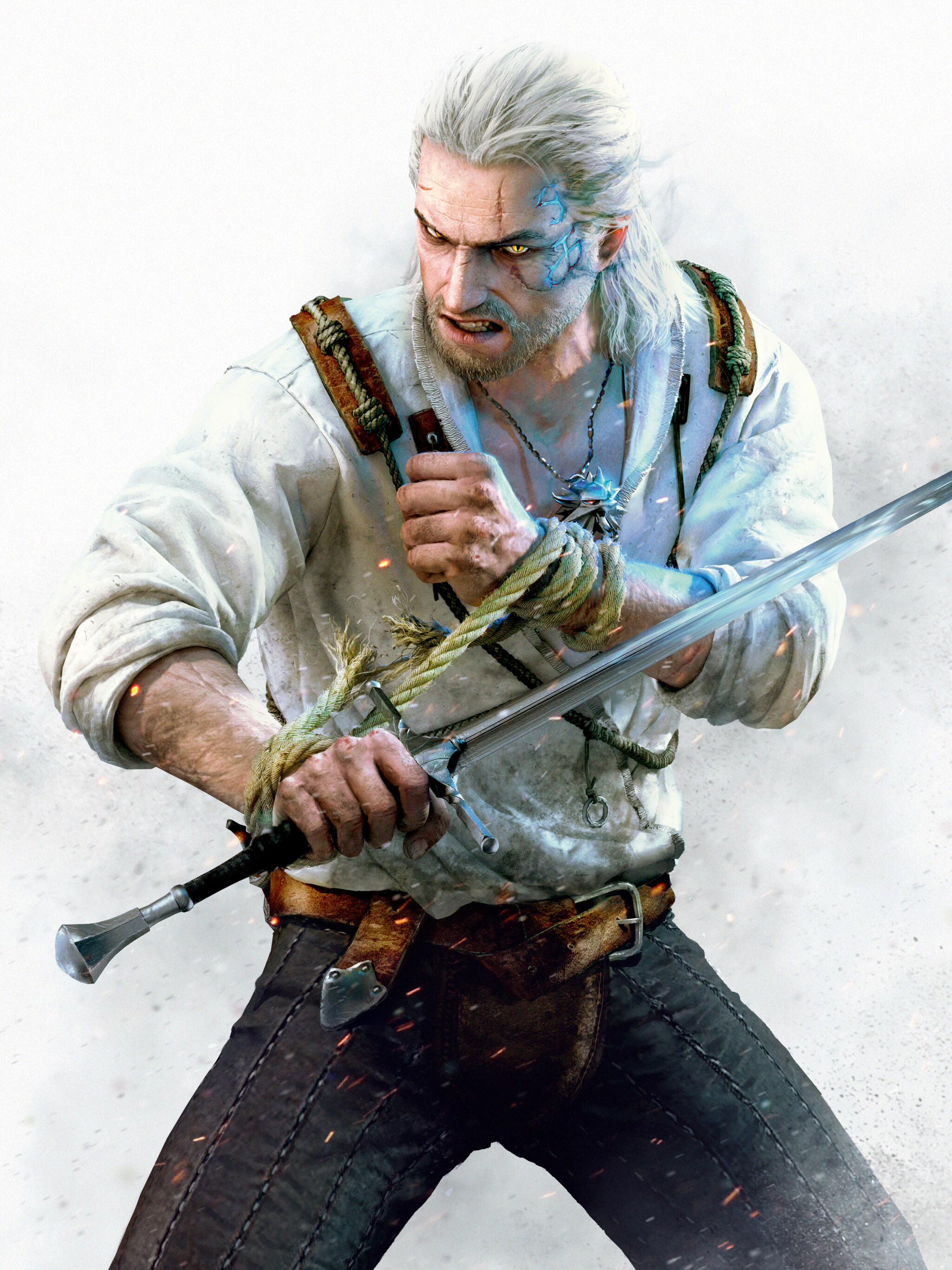 The Witcher (Game): Wild Hunt, Play as professional monster hunter Geralt of Rivia tasked with finding a child of prophecy. 2050x2740 HD Background.