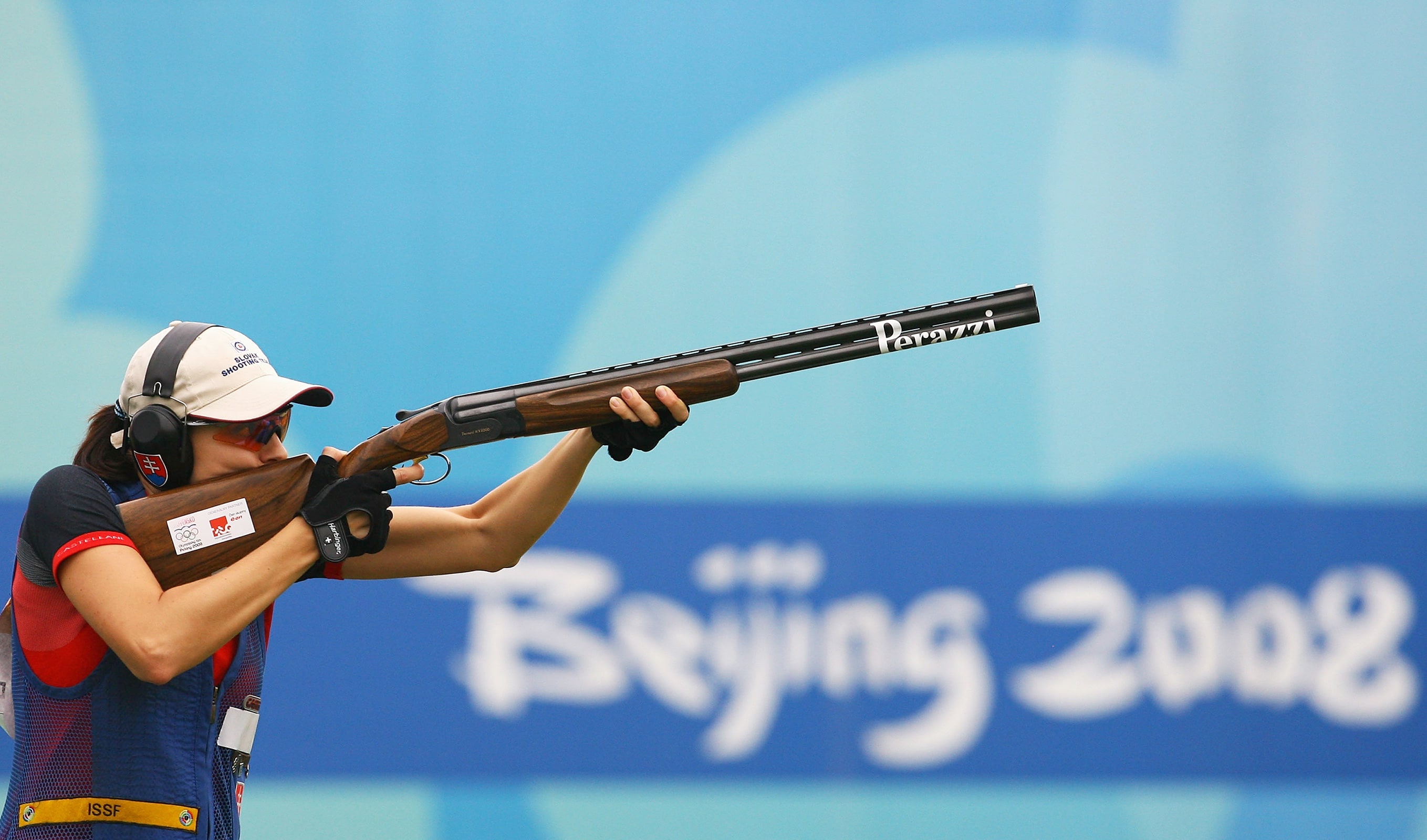 Skeet Shooting: Danka Bartekova, A Slovak shooter competes at the Beijing 2008. 2720x1600 HD Wallpaper.
