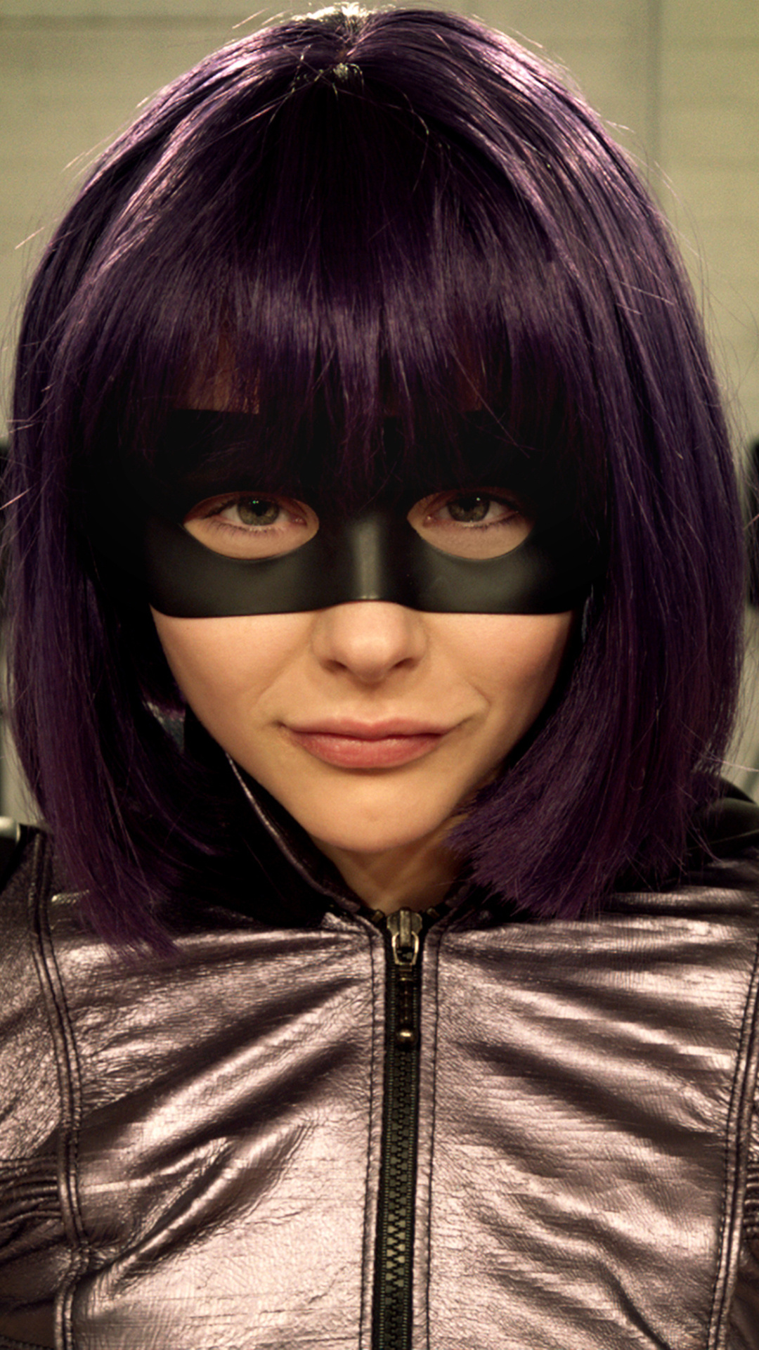 Kick-Ass: Film and Comic Counterpart wears Purple and Black. 1080x1920 Full HD Background.