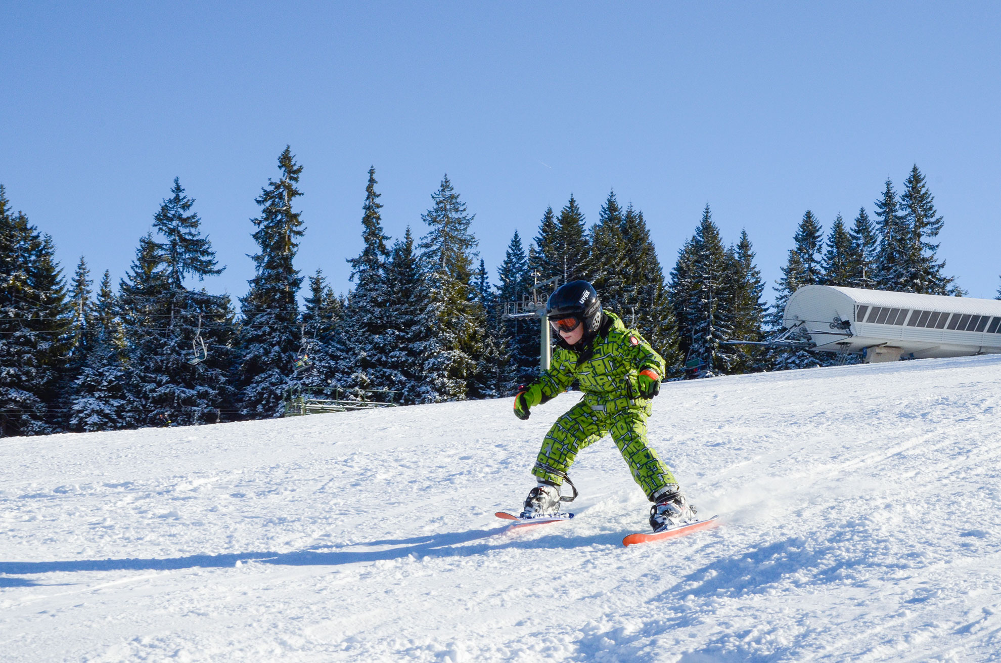 Skiboarding: Winter sport using short double-tipped skis, Freestyle sport, Snowy mountain. 1980x1320 HD Wallpaper.