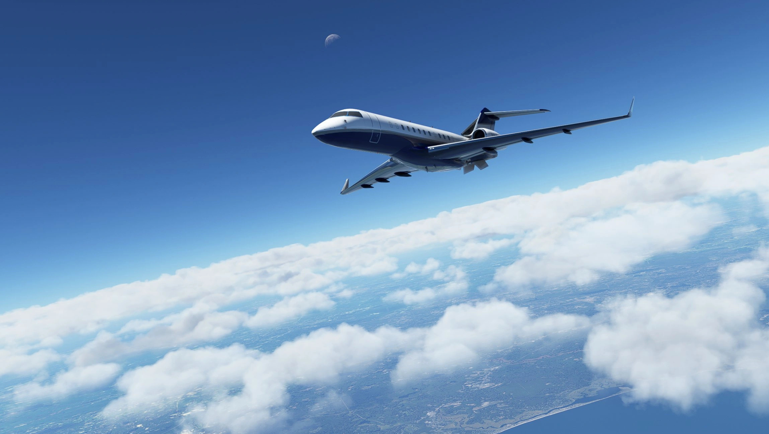 Bombardier Aerospace, Global 6000, Microsoft Flight Simulator, Virtual travel experience, 2560x1440 HD Desktop