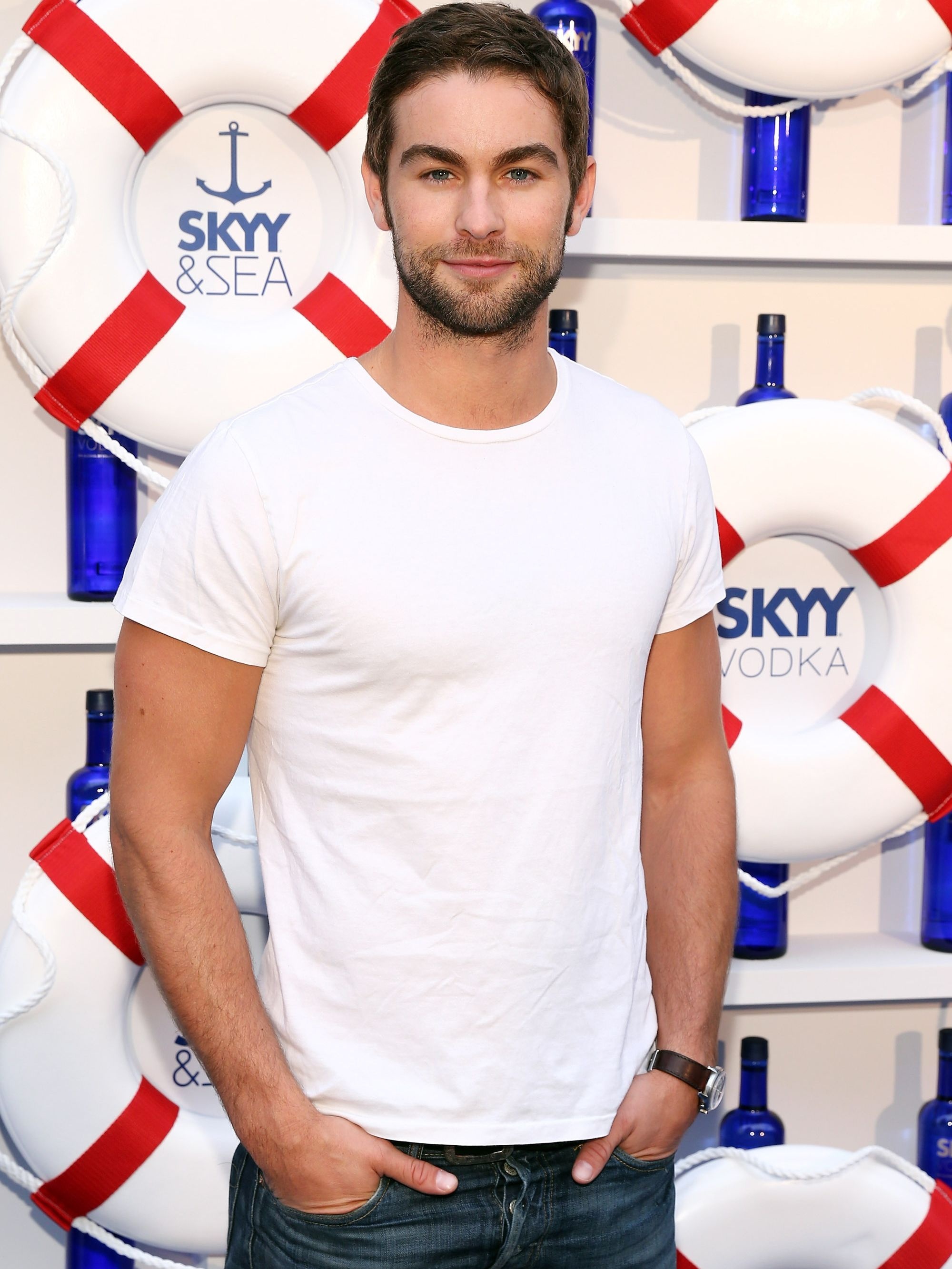Chace Crawford: An American actor aboard the SKYY and Sea Yacht. 2000x2670 HD Wallpaper.