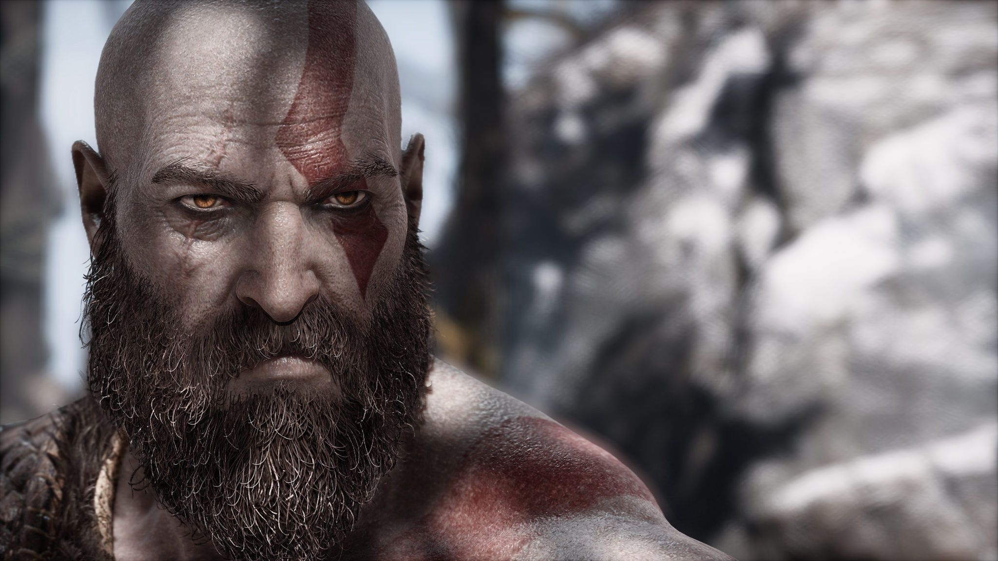 Kratos, God of War series, PlayStation gaming legend, High-definition gaming wallpaper, 2050x1160 HD Desktop