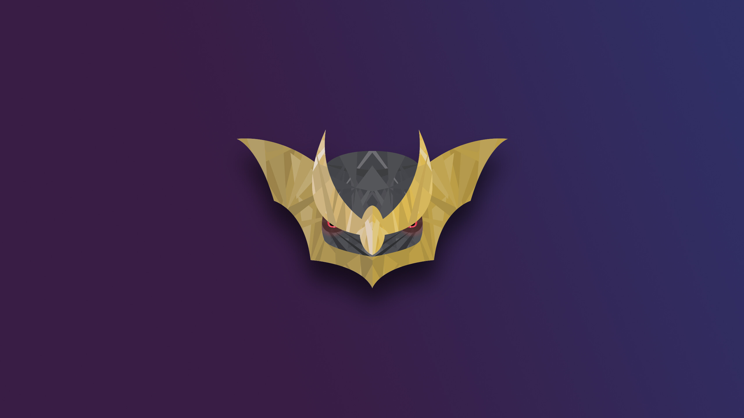 Giratina: Renegade Pokemon, Not known to evolve to or from any other Pokemon, Minimalistic. 2560x1440 HD Background.