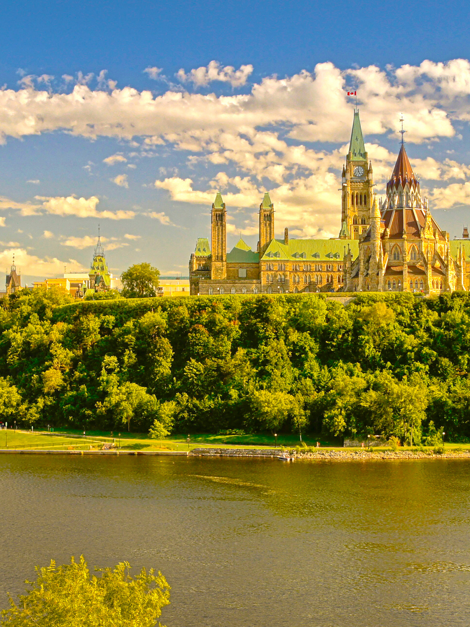 Parliament Hill, Ottawa River, Rideau Canal, Ottawa Canada, 1540x2050 HD Phone