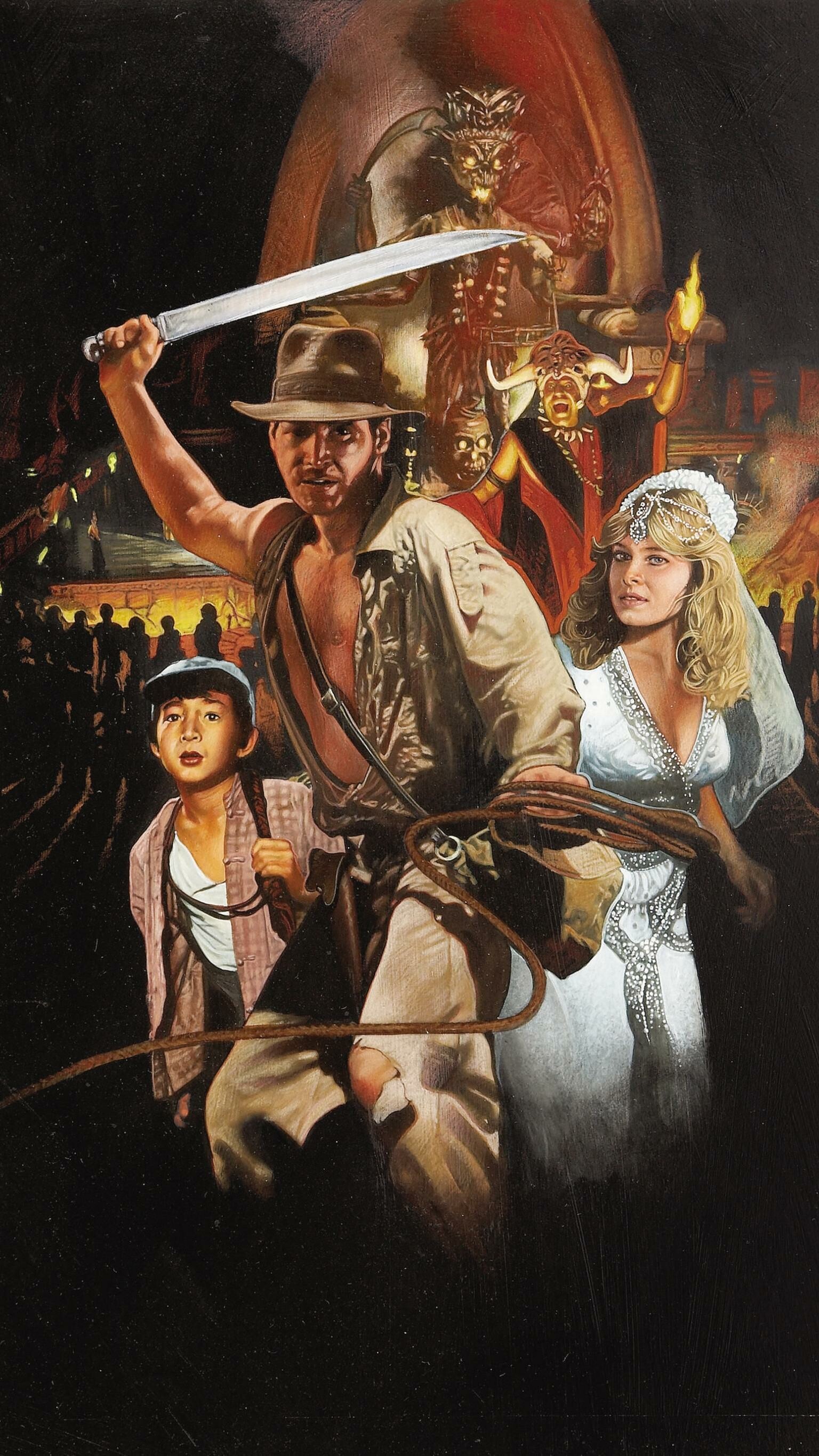 Indiana Jones: The Temple of Doom, A 1984 film directed by Steven Spielberg. 1540x2740 HD Wallpaper.