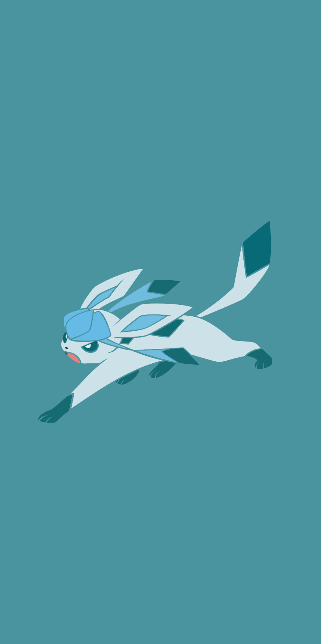Glaceon: An Ice type Pokemon introduced in Generation 4, Known as the Fresh Snow Pokemon. 1080x2170 HD Wallpaper.
