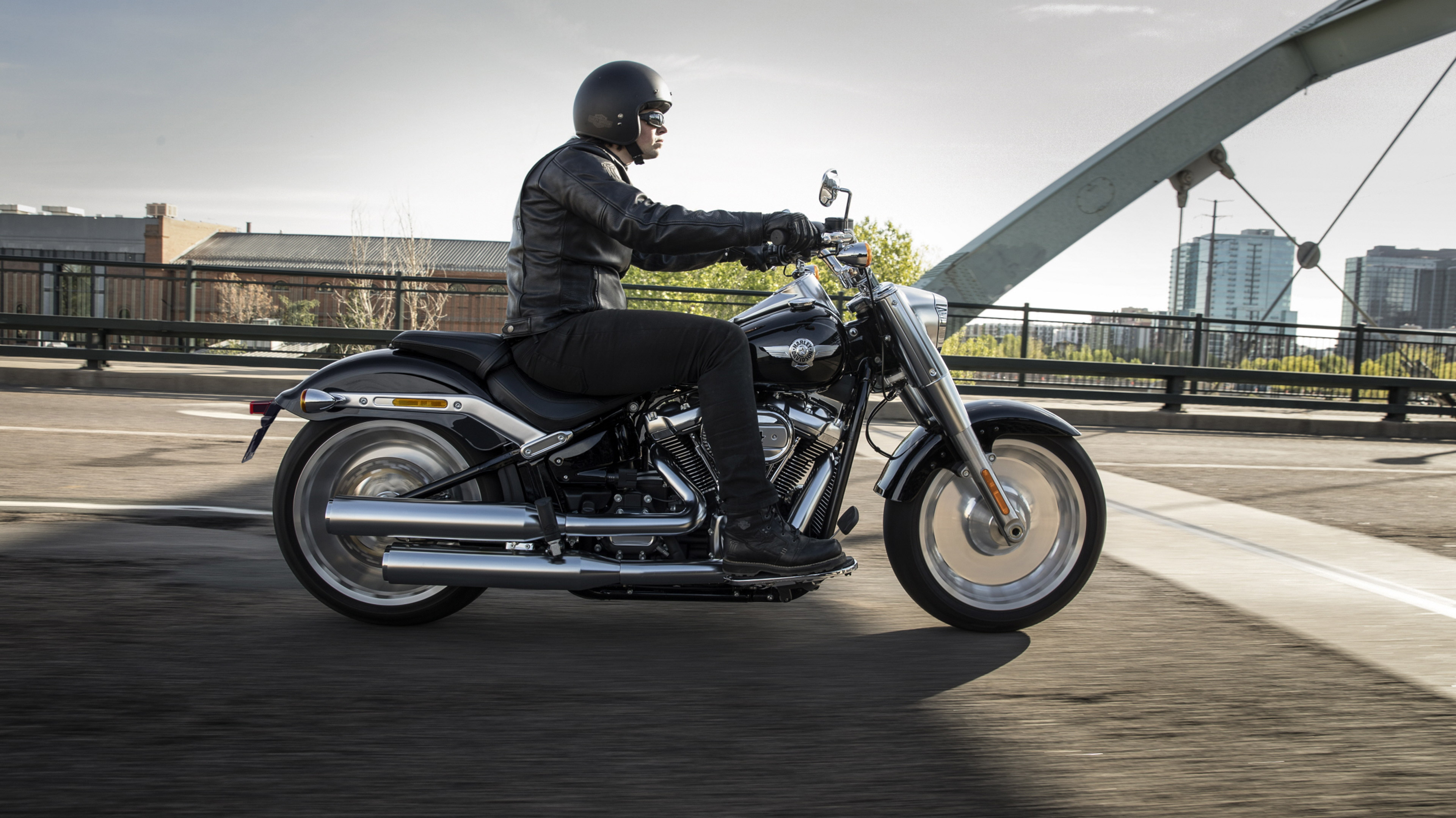 Harley-Davidson Fat Boy, Auto enthusiast, Iconic motorcycle, Powerful ride, 3840x2160 4K Desktop