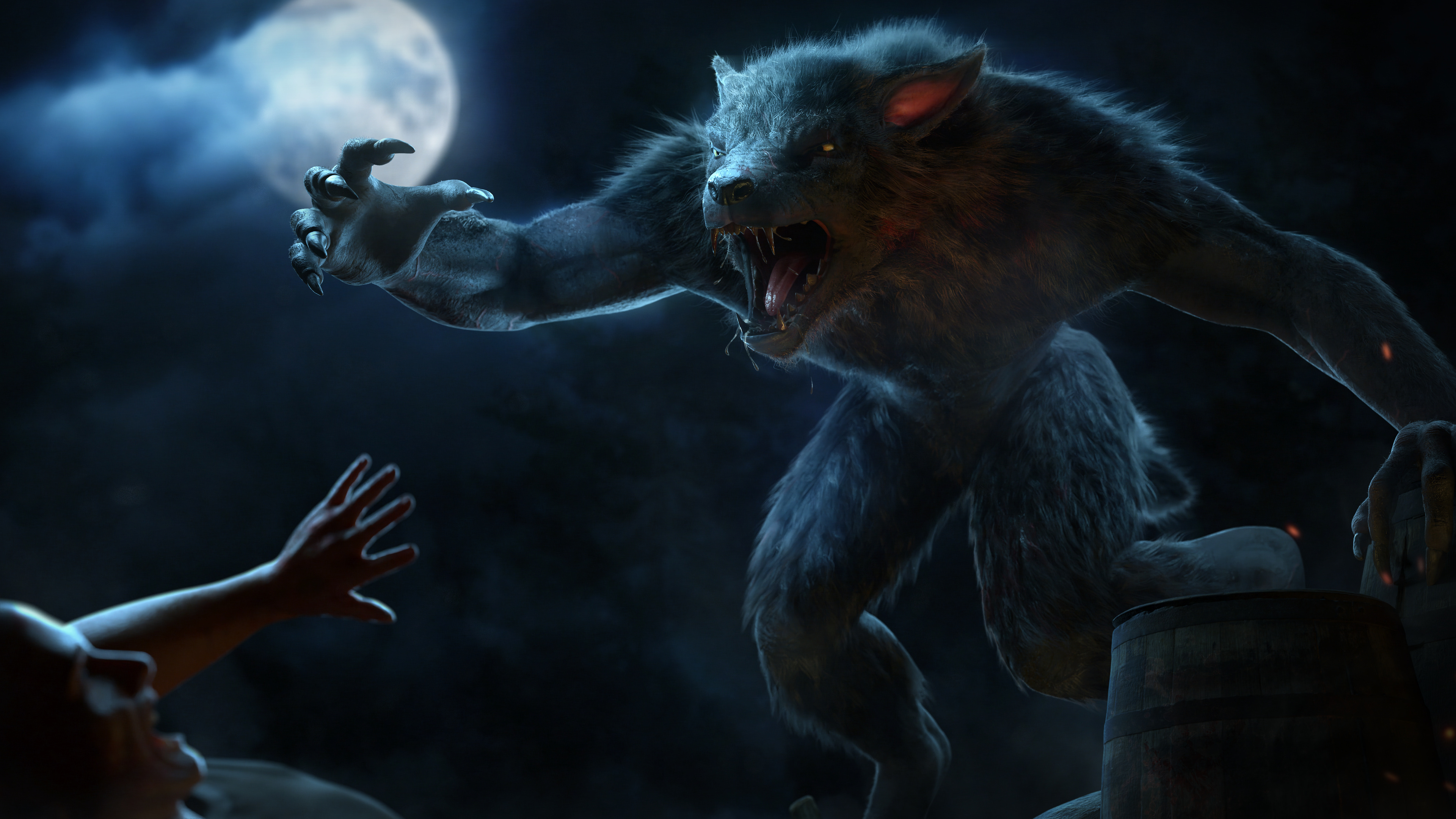Skyrim werewolf, Blender artists community, Epic finished project, Game modding, 3840x2160 4K Desktop