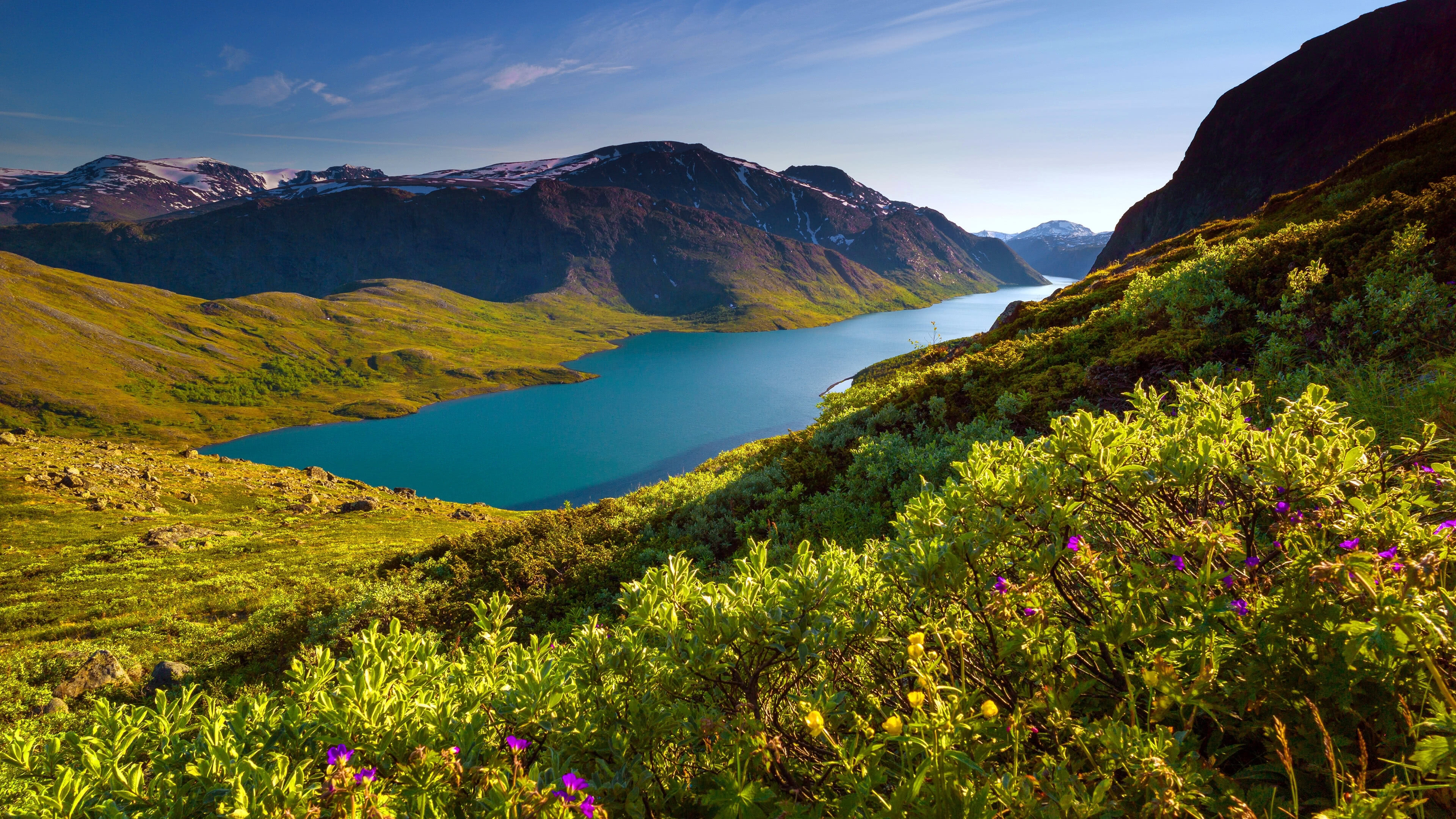 Norway: Jotunheimen National Park Mountain Range, Natural landscape. 3840x2160 4K Background.