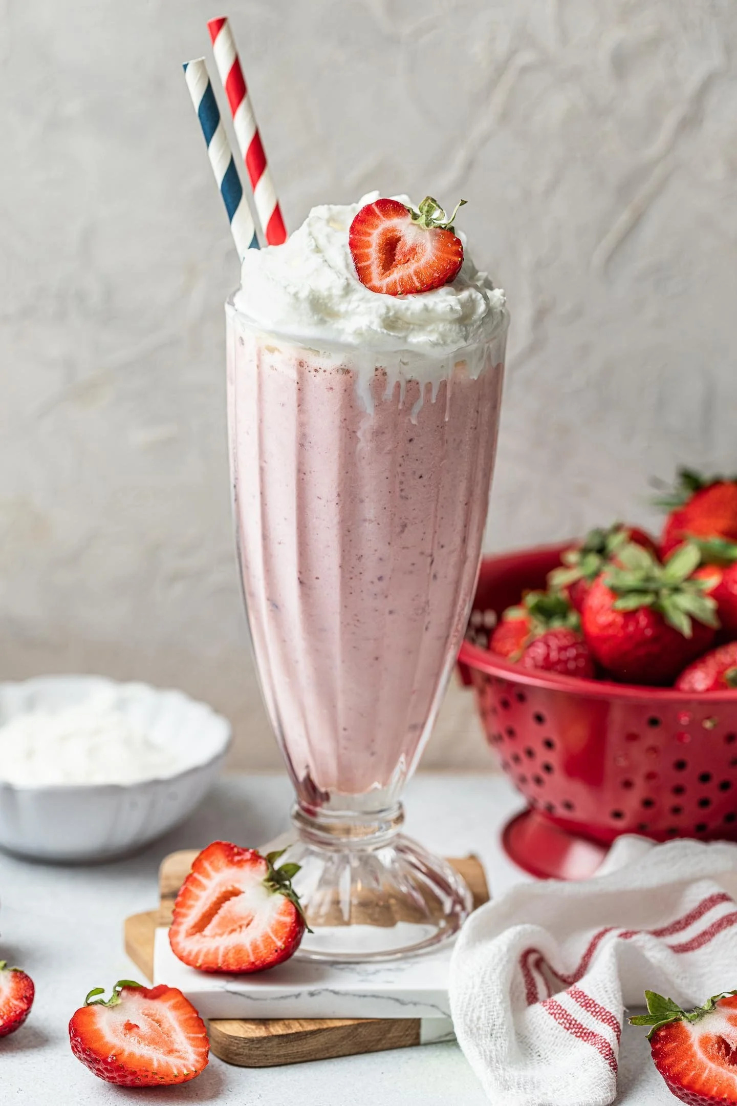 Milkshake: A sweet, cold drink made with ice cream. 1440x2160 HD Wallpaper.