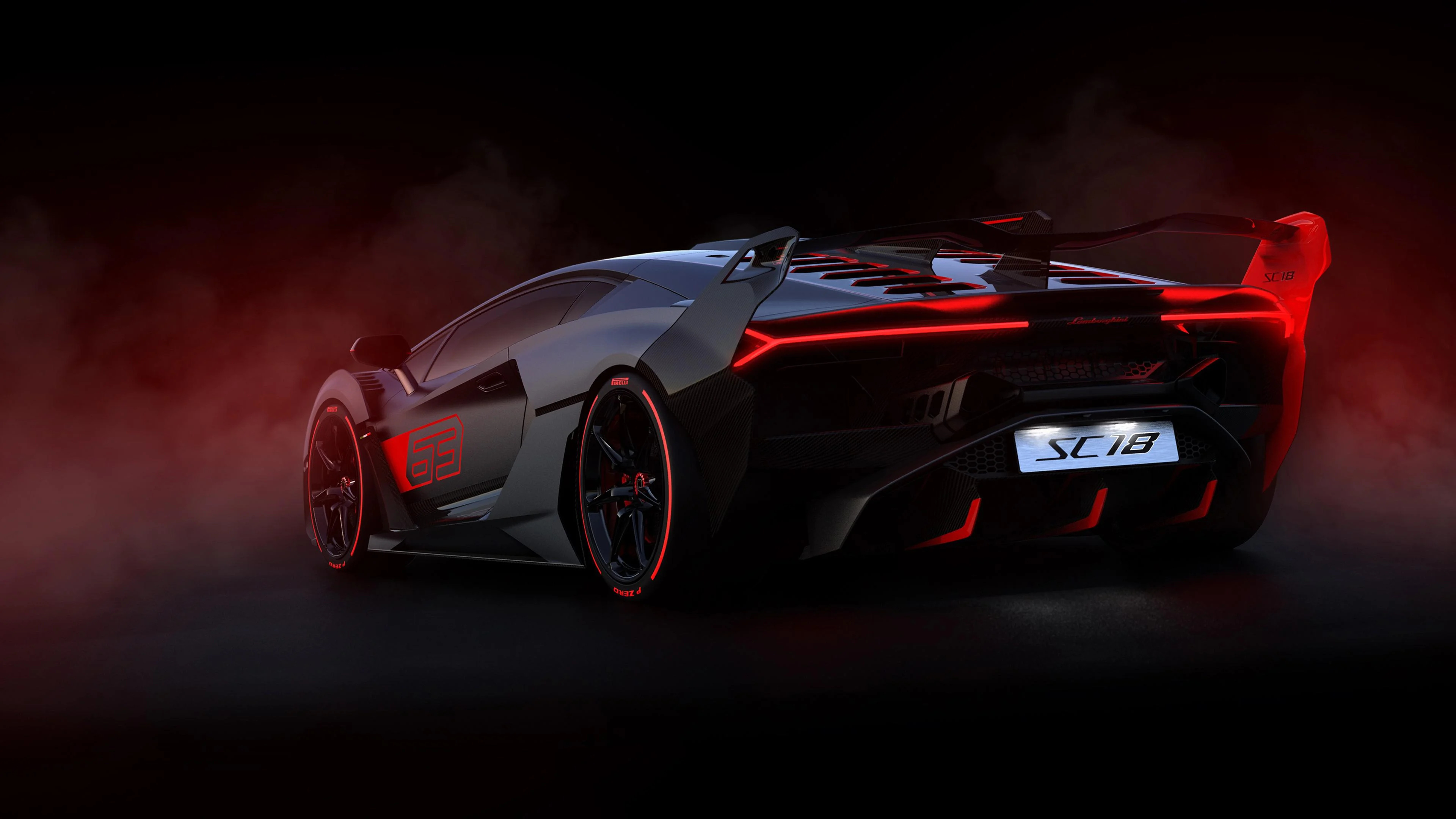 Lamborghini Veneno, Red and black wallpaper, Striking contrast, Automotive marvel, 3840x2160 4K Desktop