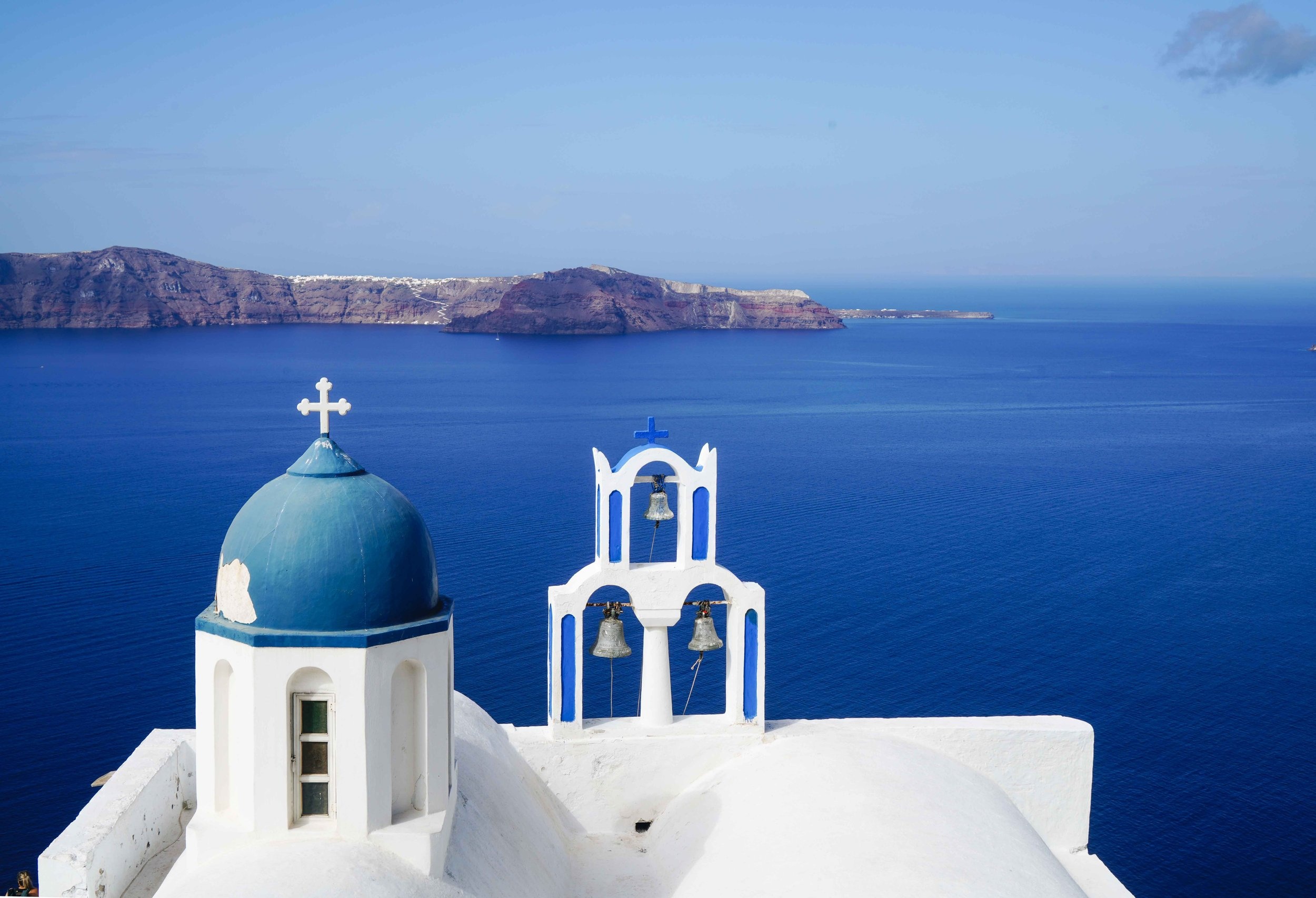 Blue Domes of Oia, Santorini, Greece, Navager Exploration, 2500x1710 HD Desktop