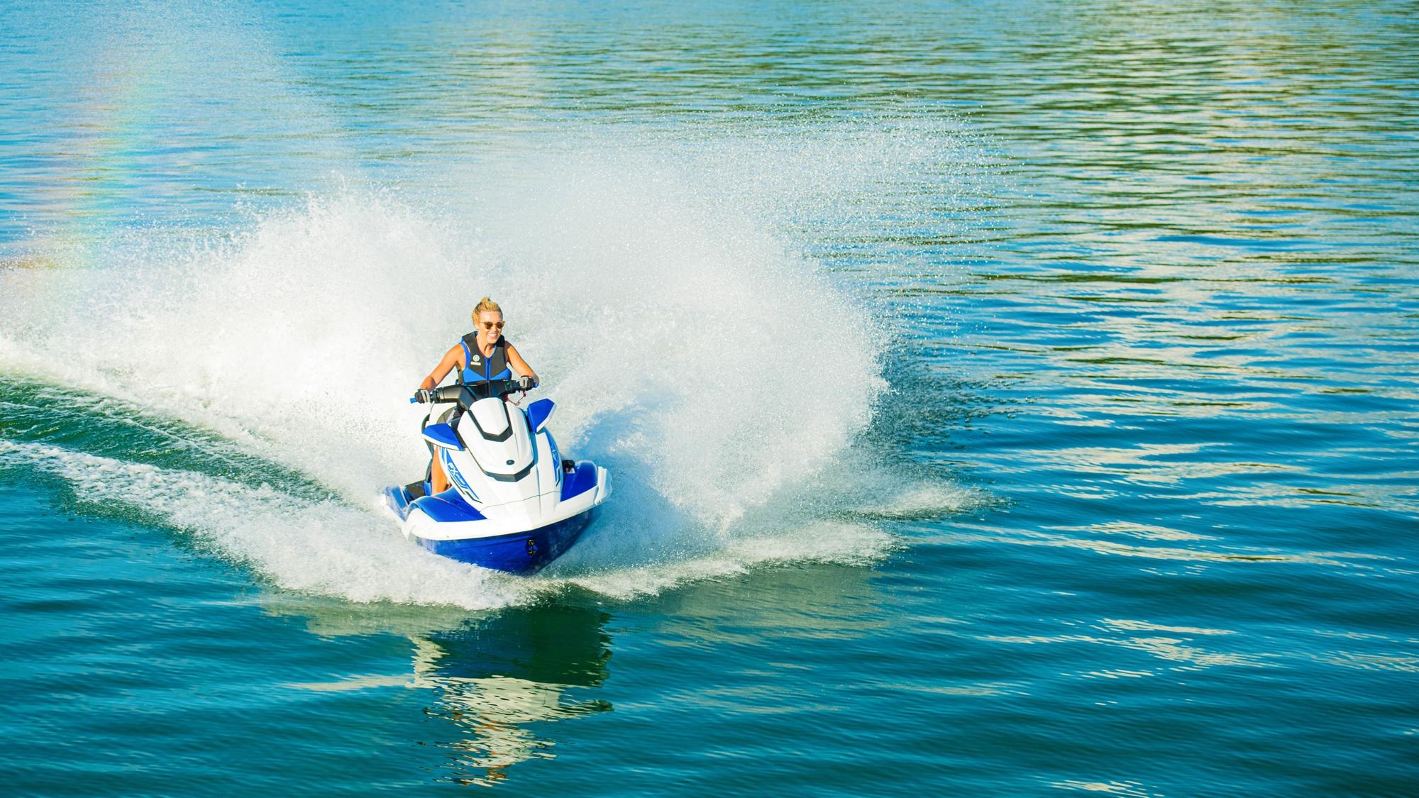 Jet Ski: Yamaha WaveRunner, 1,812cc High Output marine engine, Competitive water sports. 2000x1130 HD Background.