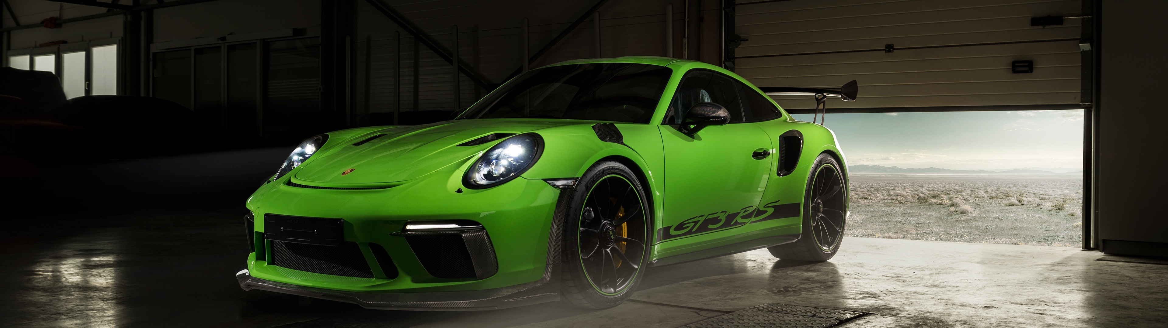 Porsche 911, GT3 RS, Techart custom tuning, Luxury cars, 3840x1080 Dual Screen Desktop