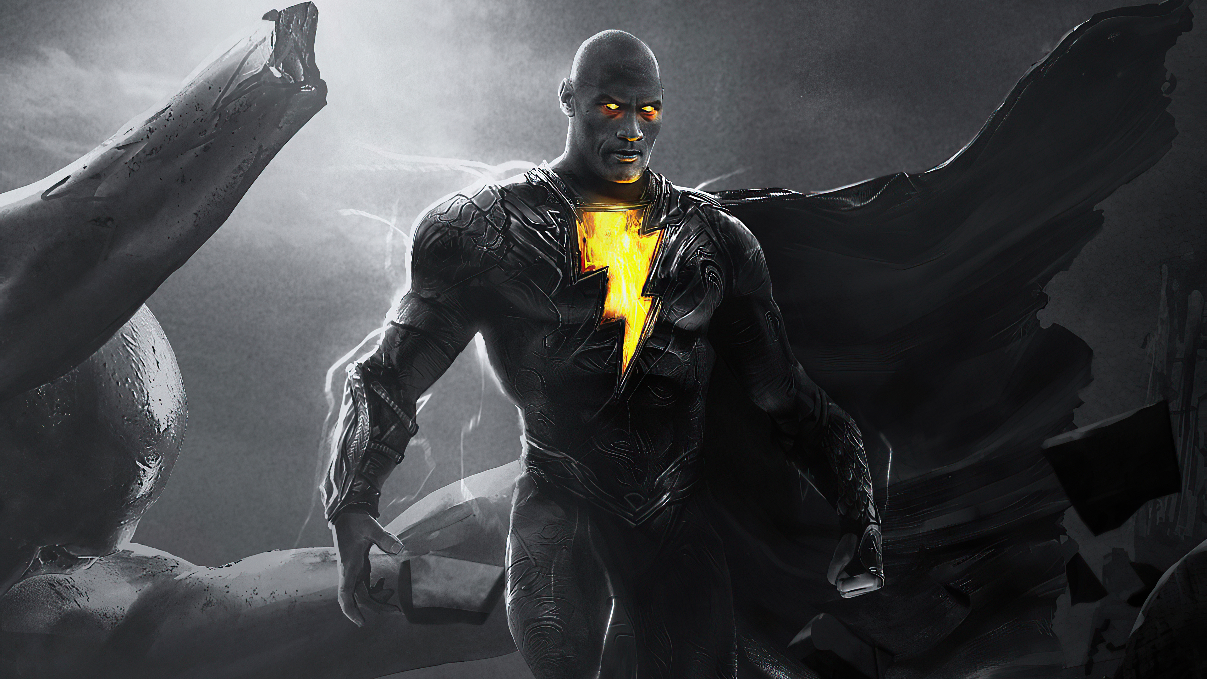 Black Adam, The Rock as Black Adam, 2021 release, Powerful superhero, 3840x2160 4K Desktop