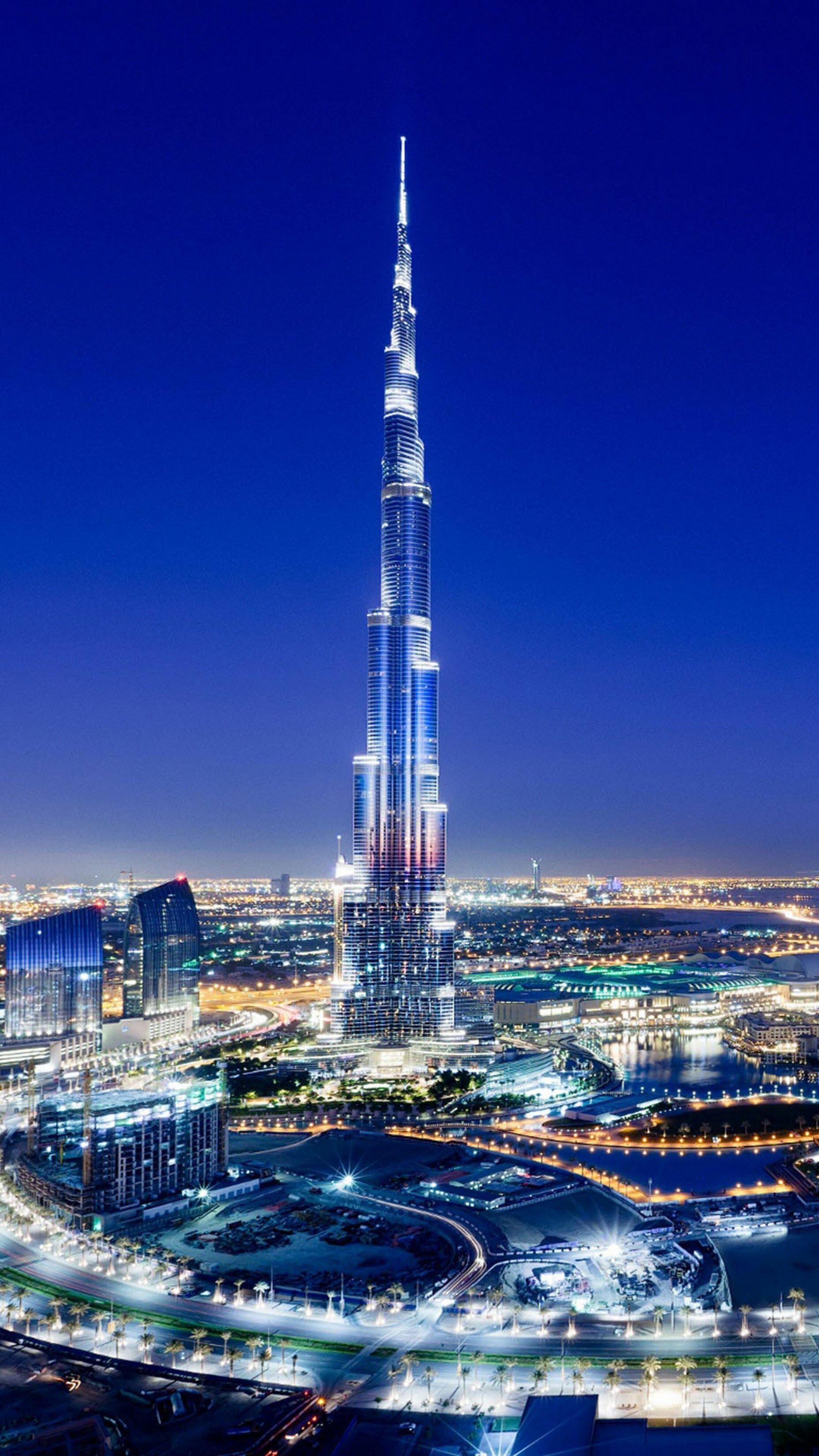 United Arab Emirates: Burj Khalifa, A skyscraper in Dubai, Known for being the world's tallest building. 1860x3300 HD Background.