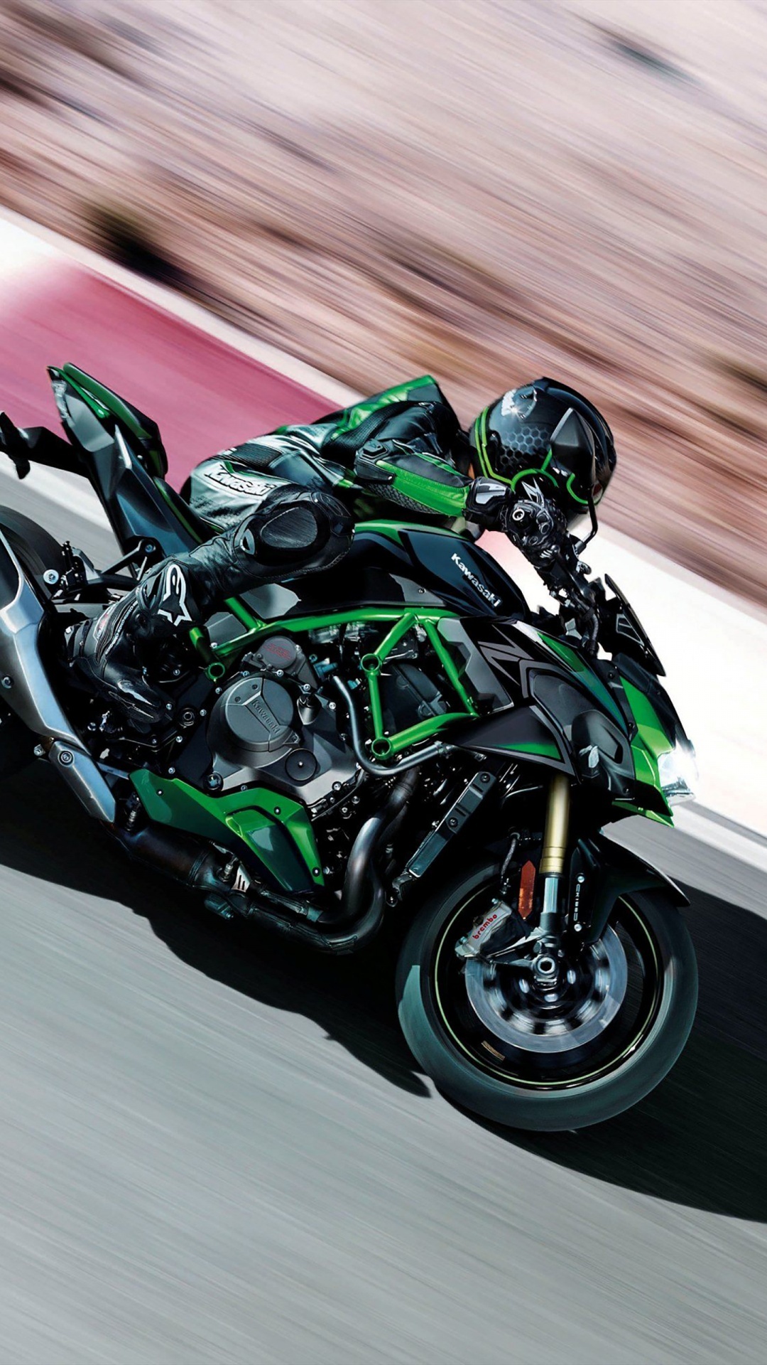 Kawasaki Z H2, Sports bikes 2021, Racing bikes Race track, 1080x1920 Full HD Handy