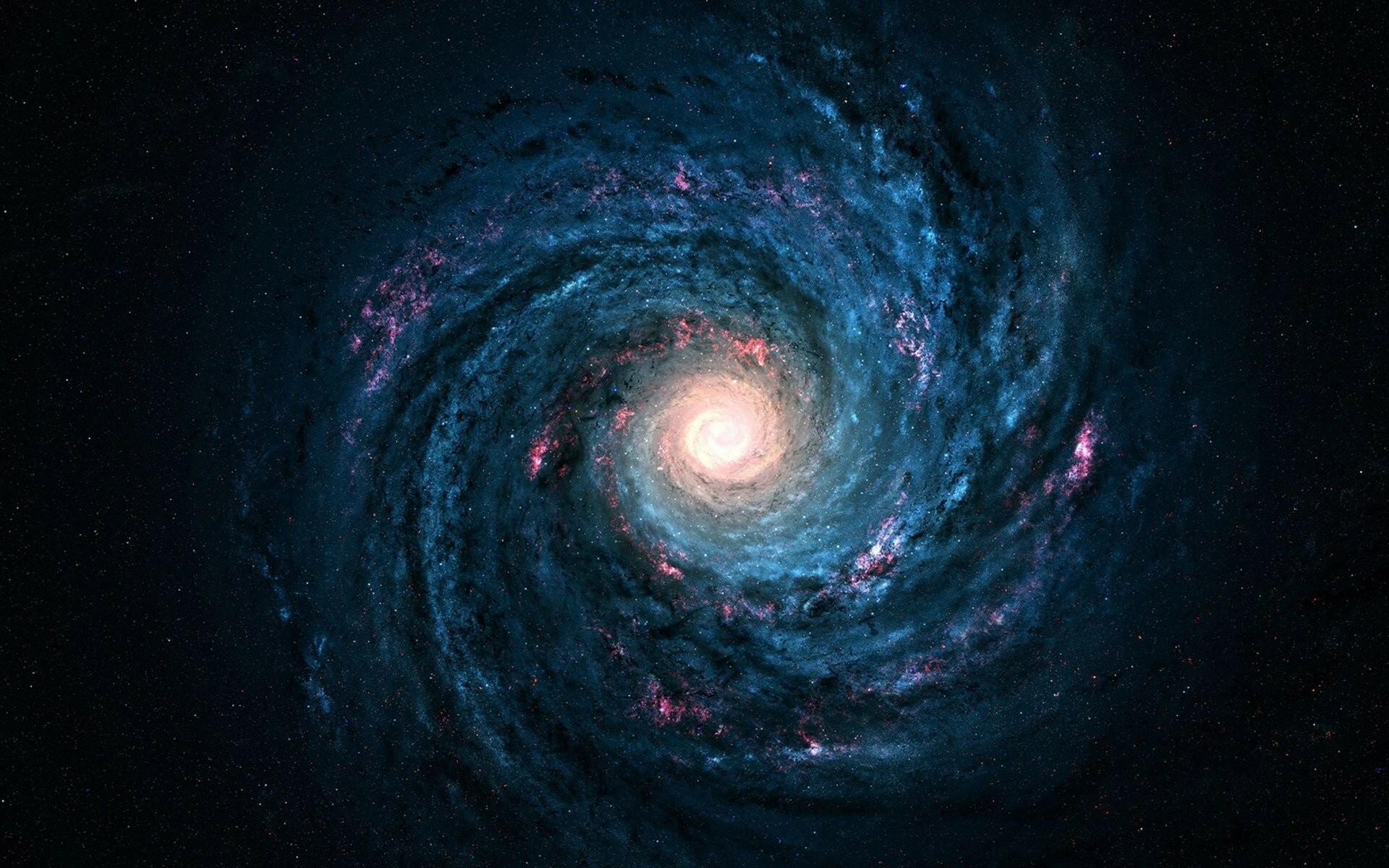 Milky Way: It takes between 225 million and 250 million years for the Sun to orbit the galaxy. 1920x1200 HD Background.