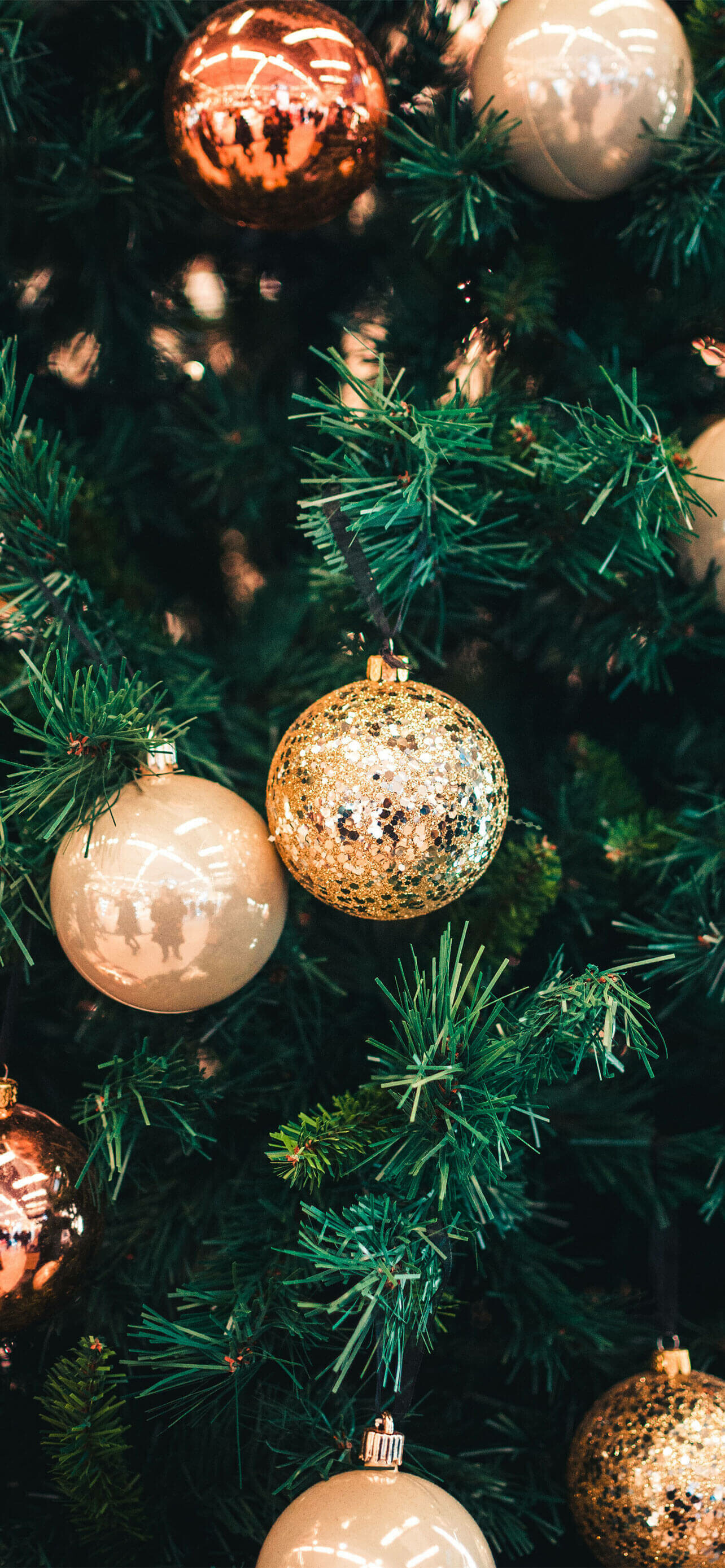 Christmas Ornament: Evergreen, Decor, Festive holiday season. 1290x2780 HD Background.