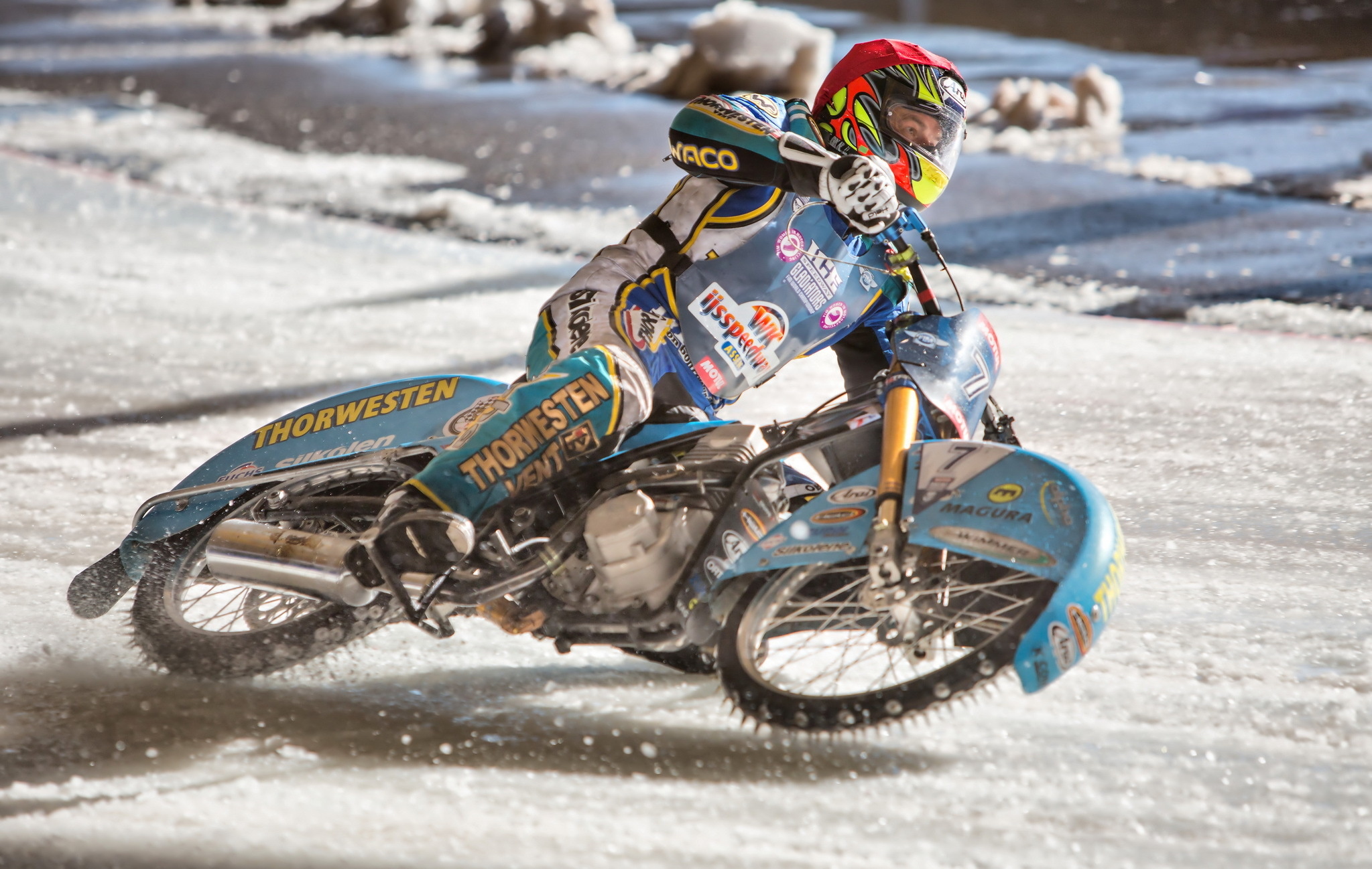 Motorcycle Racing: Ice Racing, Speedway Motocross, Tires With Large Studs, Endurocross. 2050x1300 HD Background.