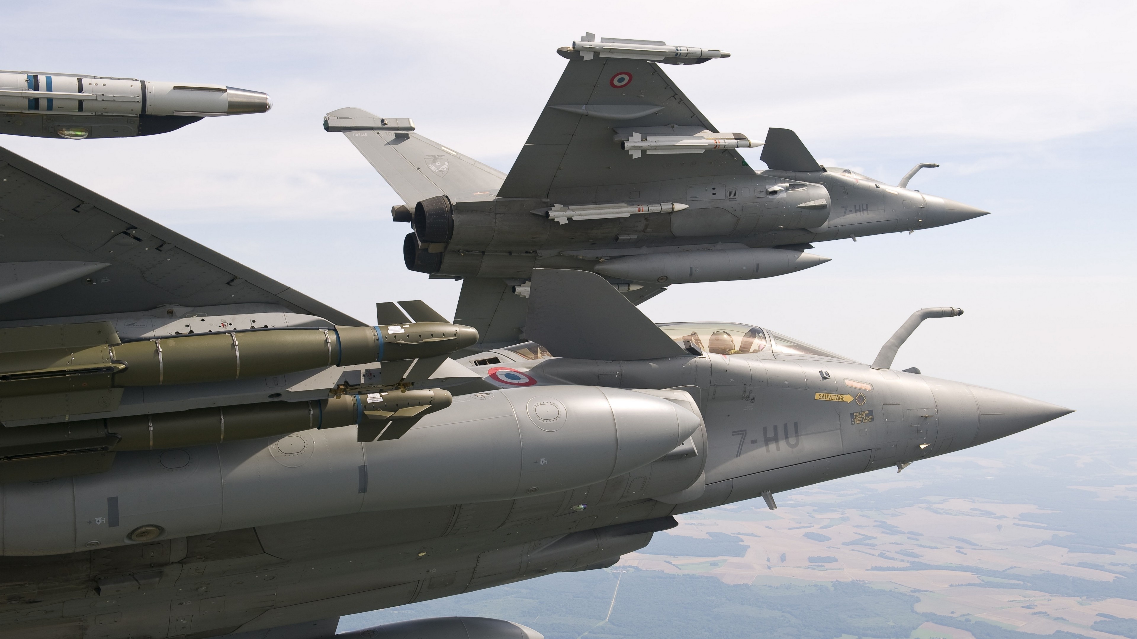 Dassault Aviation, Rafale fighter aircraft, French air force, 3840x2160 4K Desktop