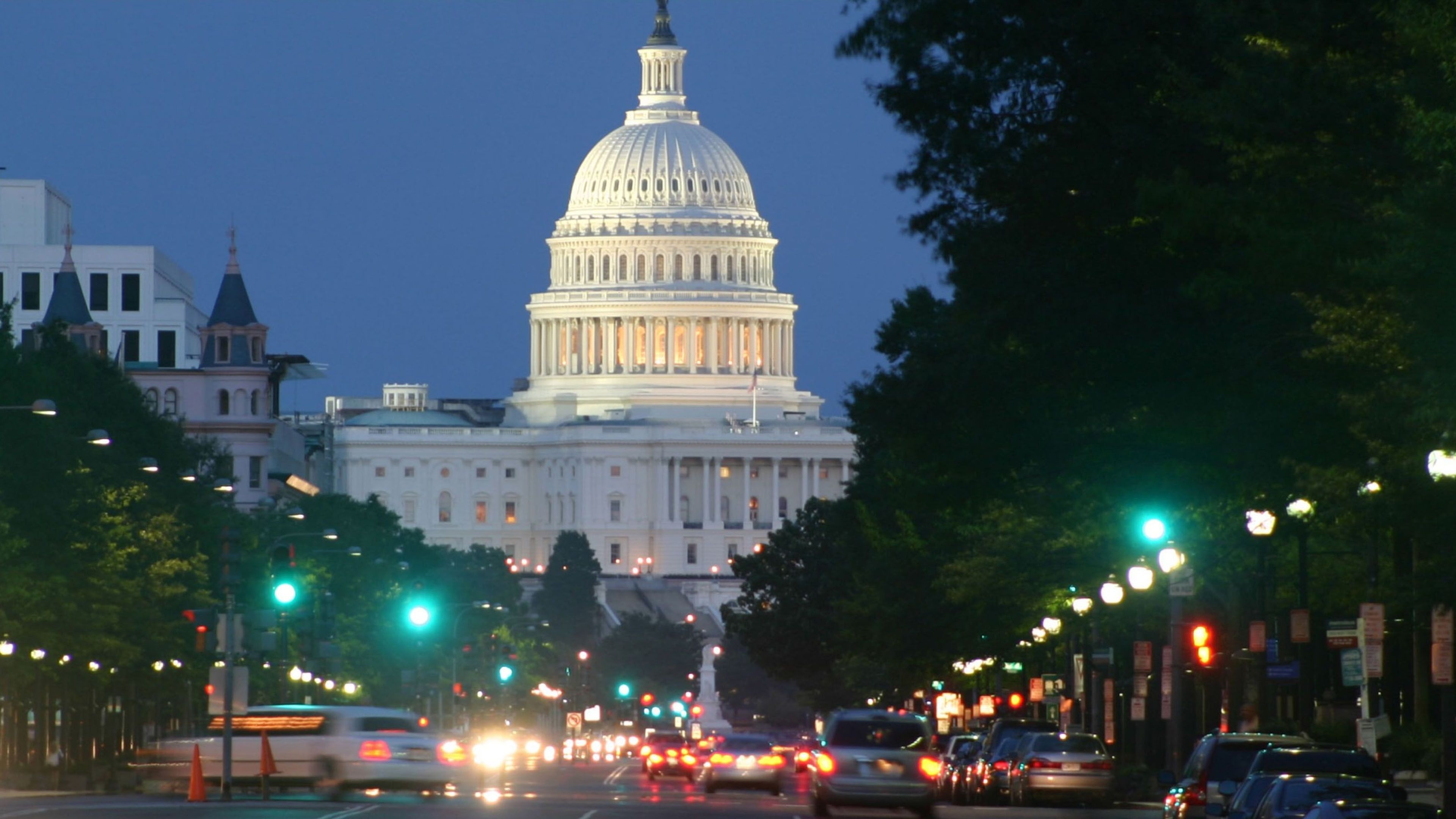 Washington, D.C.: United States Capitol, The seat of the United States Congress. 3840x2160 4K Background.
