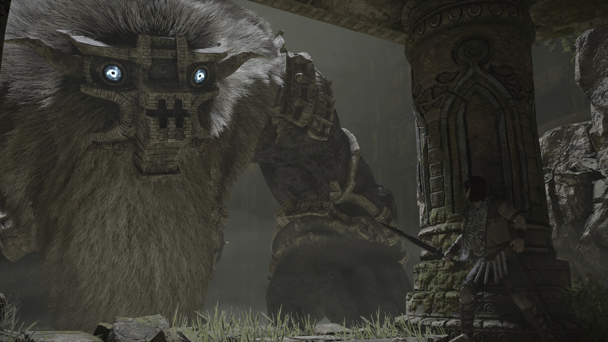 Shadow of the Colossus: The goal is to find and kill sixteen colossi, Wander. 2050x1160 HD Wallpaper.