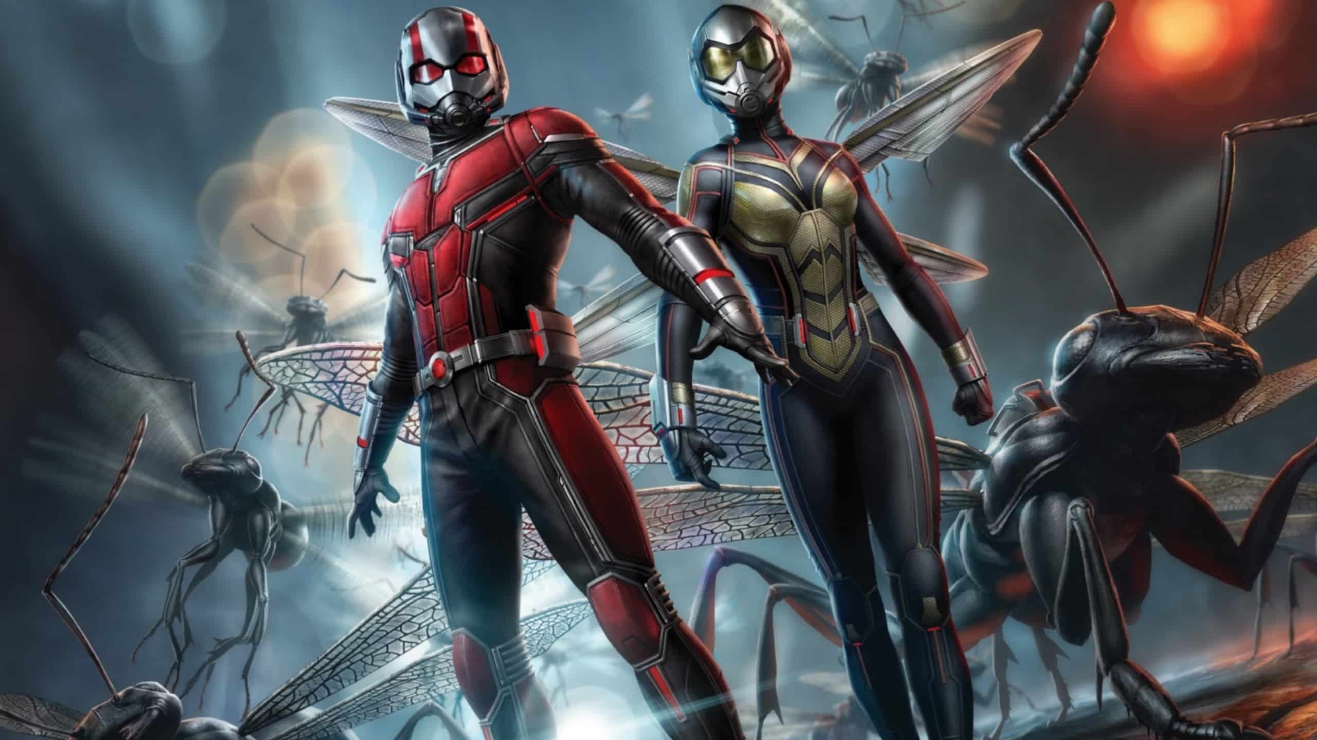 Ant-Man and the Wasp: Quantumania: Scott Lang and Hope Van Dyne, along with Hank Pym and Janet Van Dyne, Exploring the Quantum Realm. 2560x1440 HD Wallpaper.