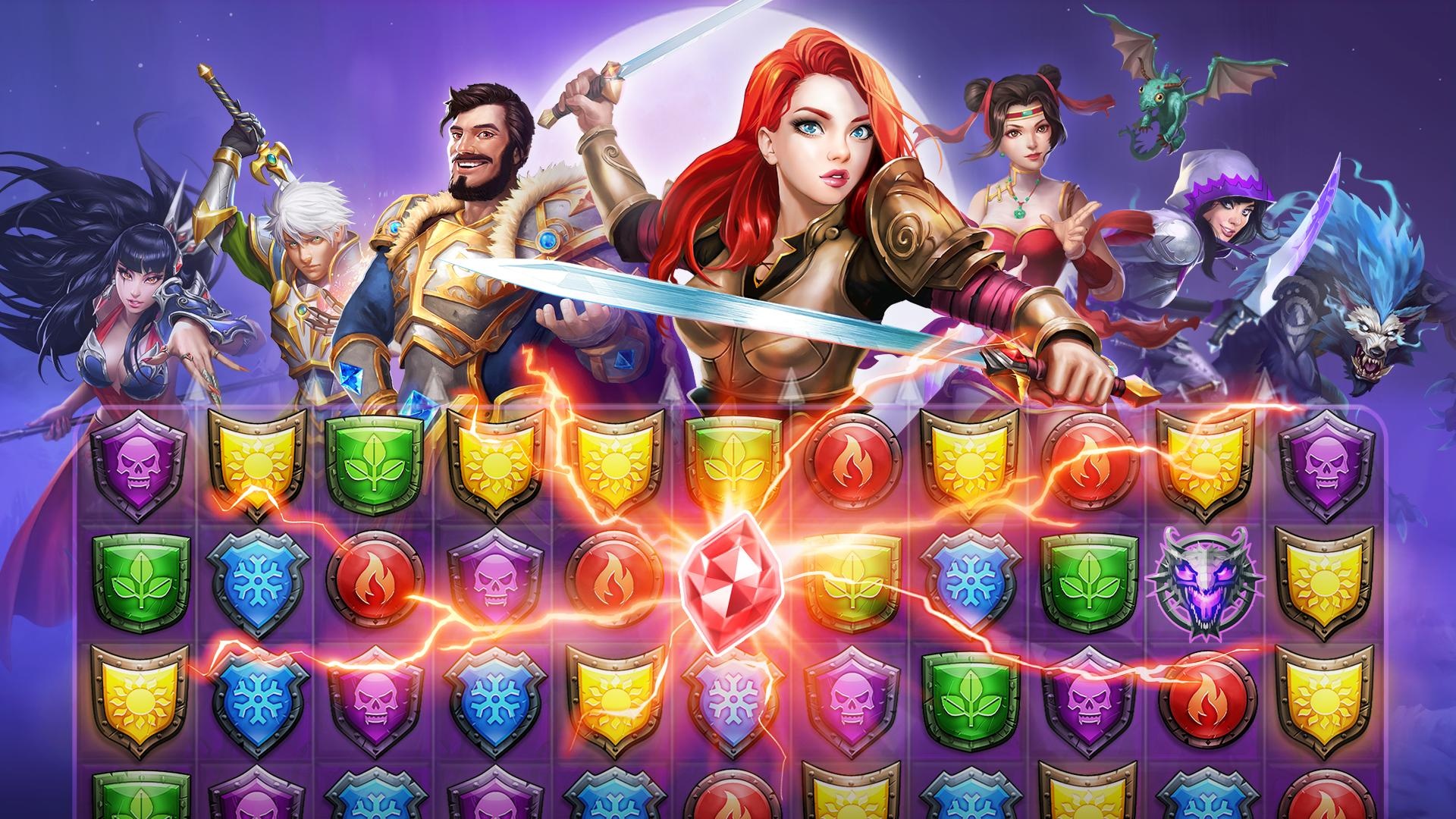 Empires and Puzzles, Epic match 3, Free mobile games, Addictive gameplay, 1920x1080 Full HD Desktop