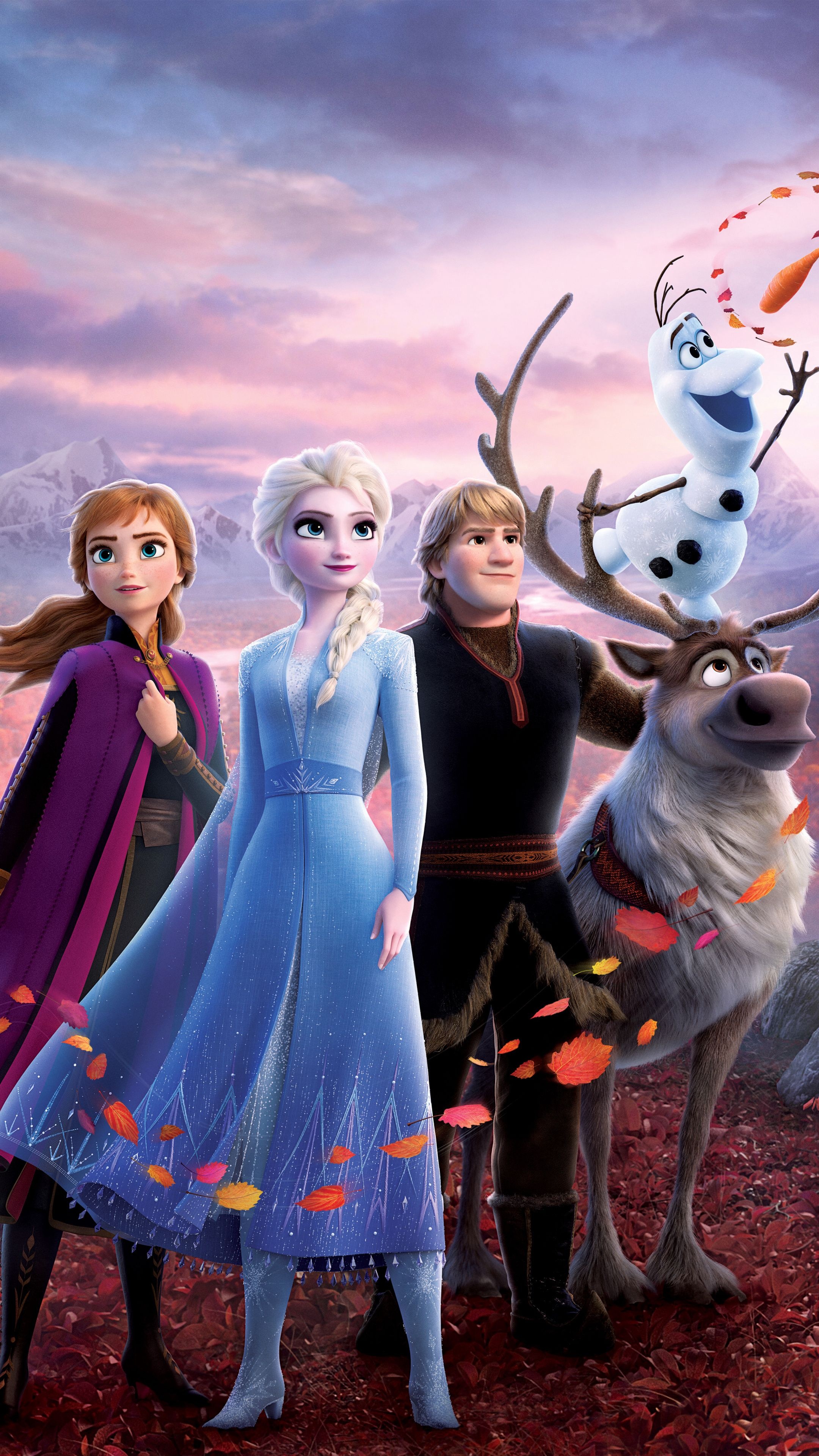 Disney Animation, Frozen 2 movie, Disney princess wallpaper, Elsa art, 2160x3840 4K Phone
