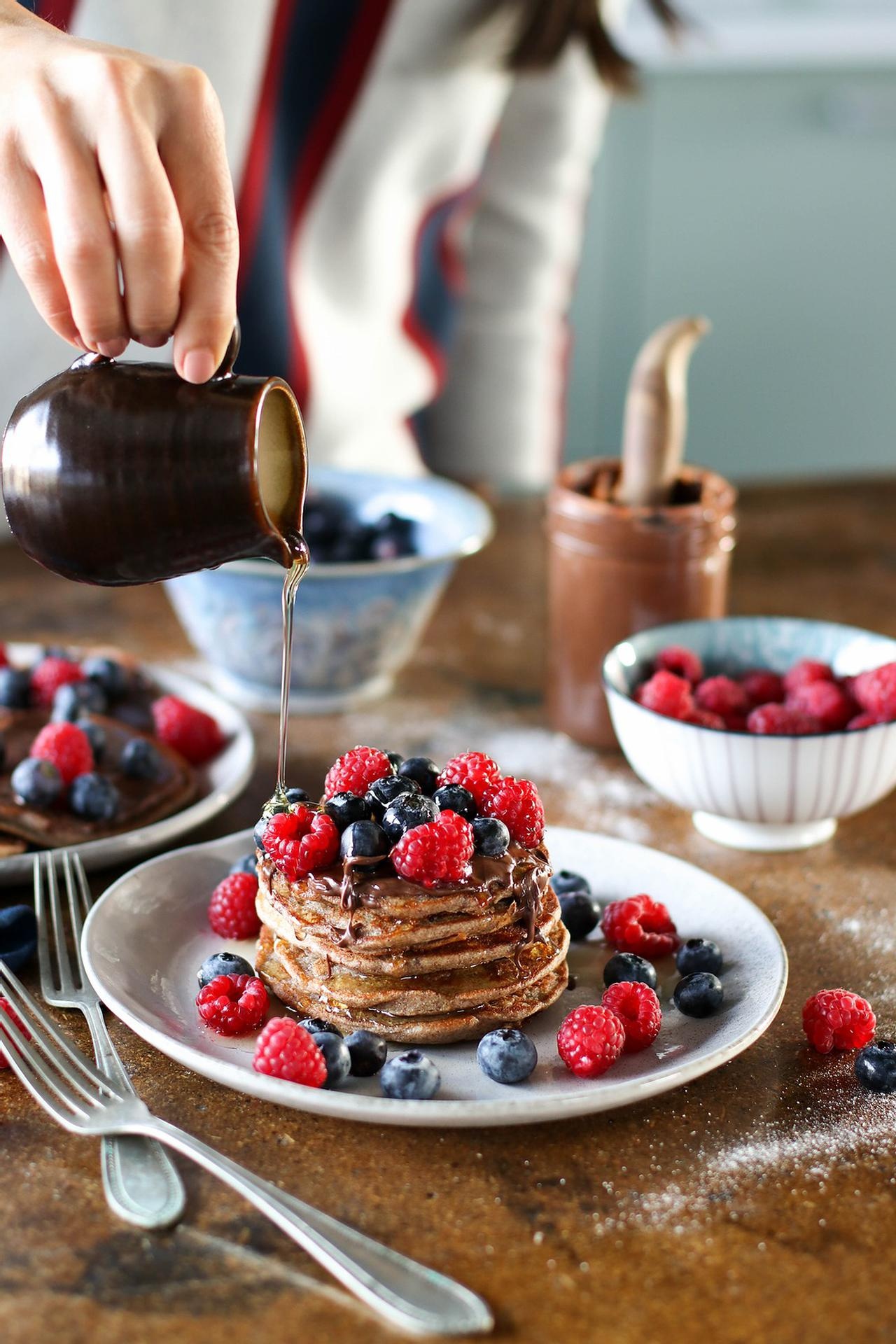 Pancake: Healthy, Buckwheat, Hotcakes, Berries. 1280x1920 HD Wallpaper.
