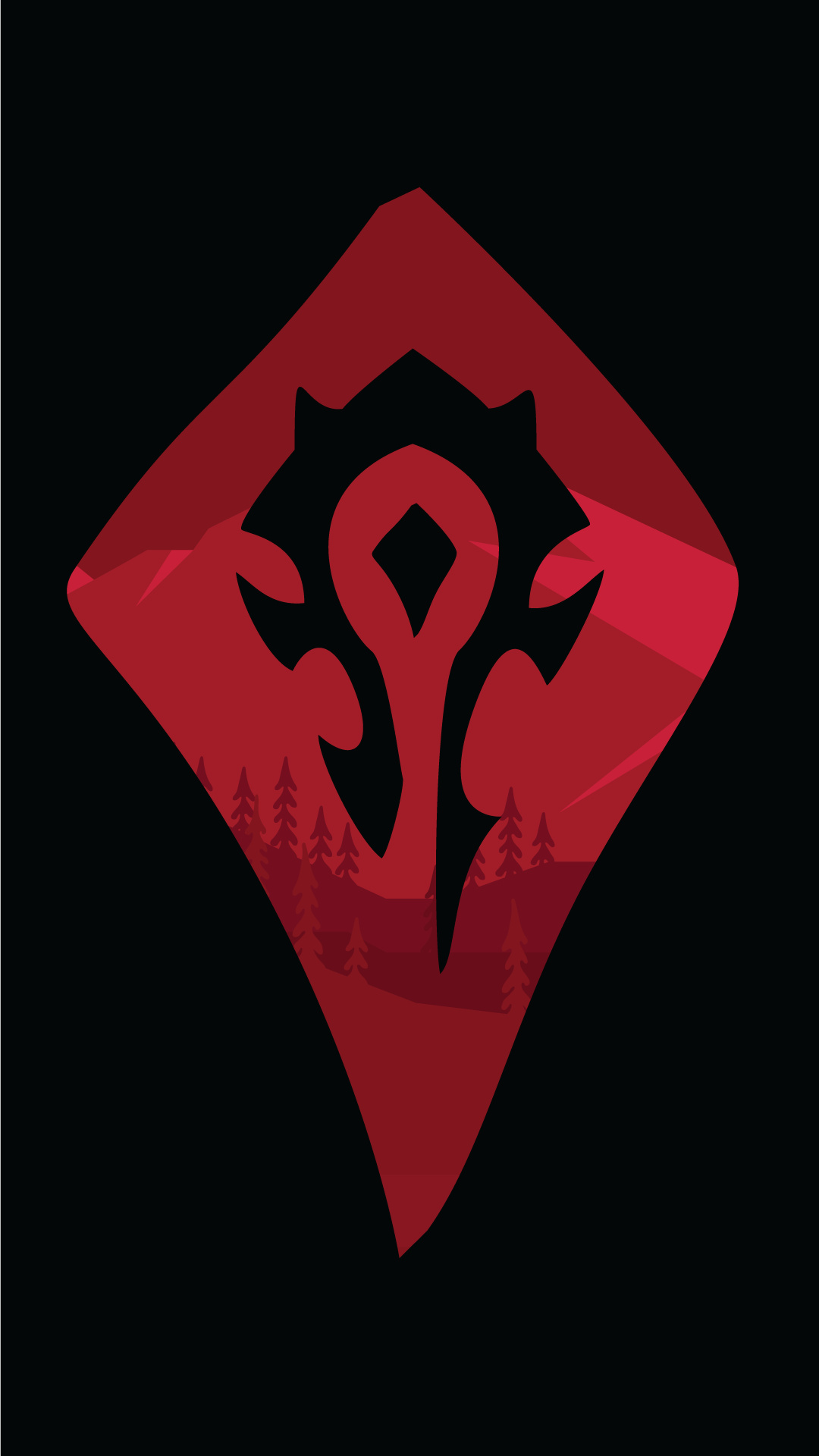 For the Horde - World of Warcraft - Trying adobe illustrator art 1080x1920