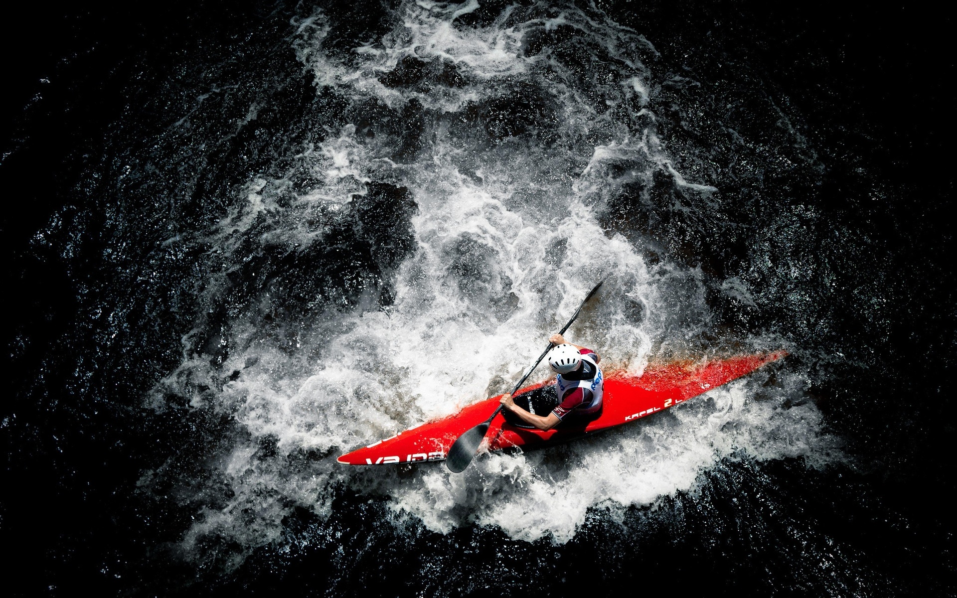 Rowing: Whitewater kayaking, An extreme adventurous water sports discipline performed on intensive rivers. 1920x1200 HD Wallpaper.