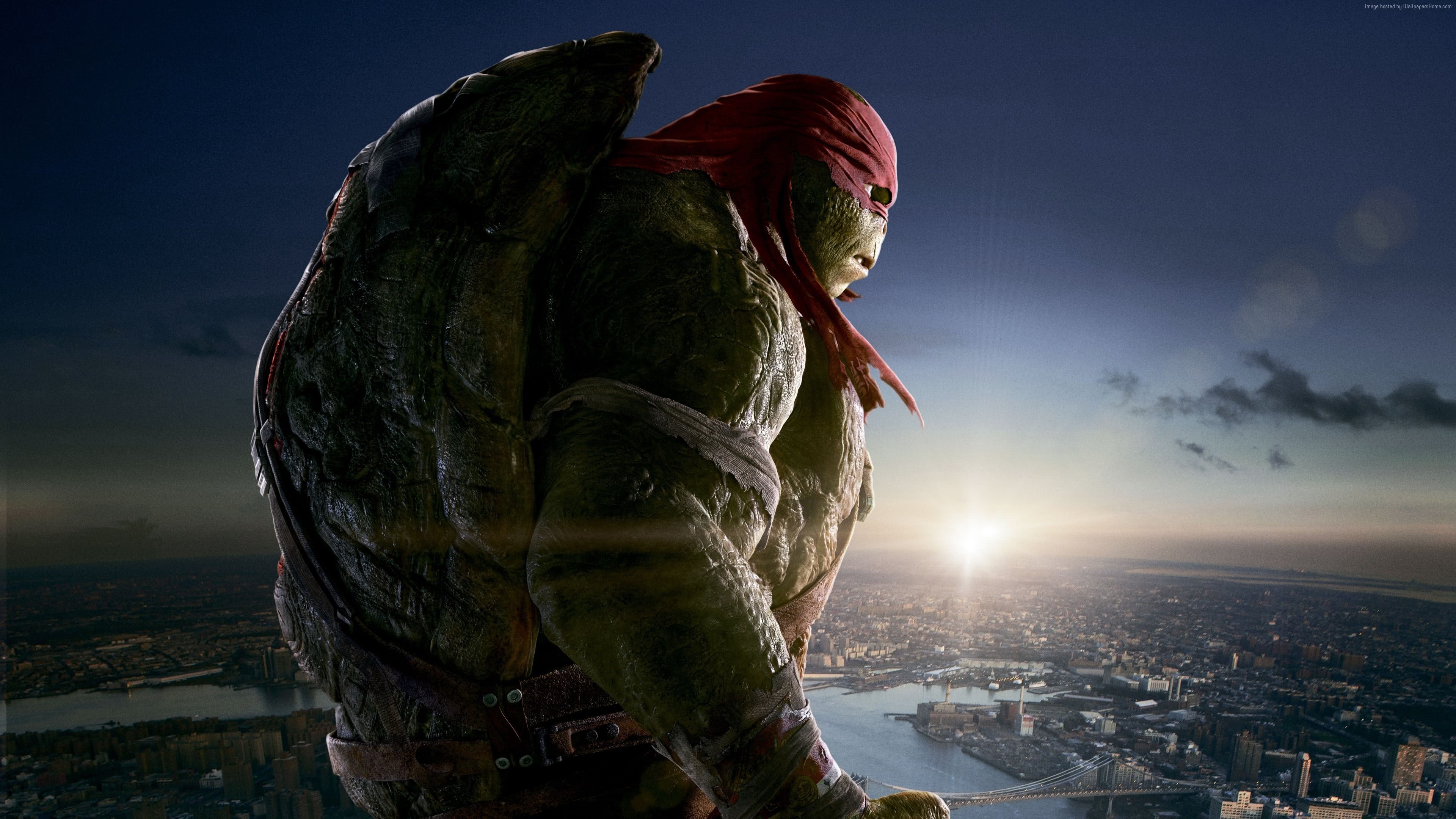 Mutant Ninja Turtles, Animated heroes, Half shell action, Raphael, 3840x2160 4K Desktop