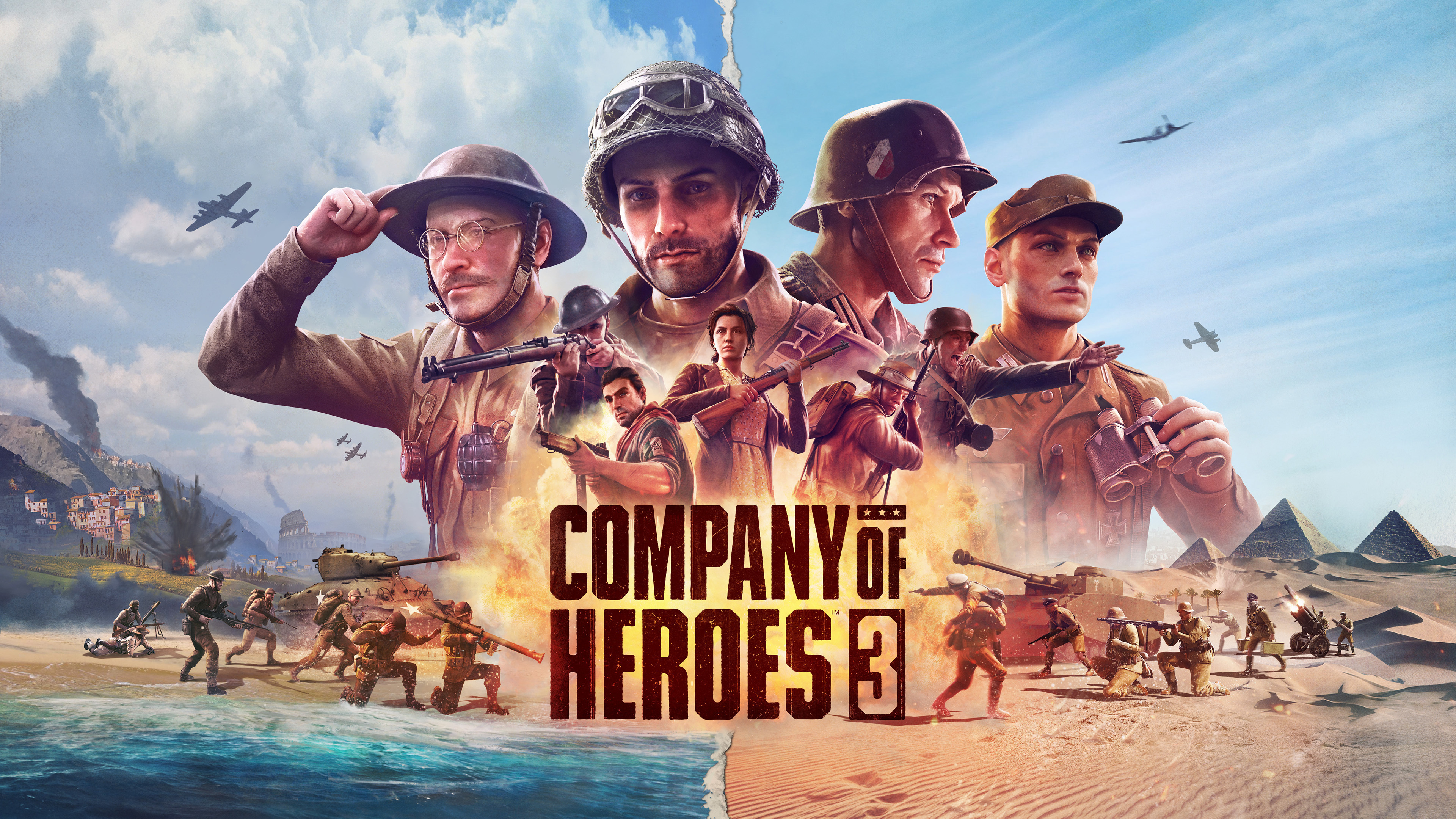 Company of Heroes 3: PC Games, Strategy game published by Sega for Microsoft Windows. 3840x2160 4K Wallpaper.
