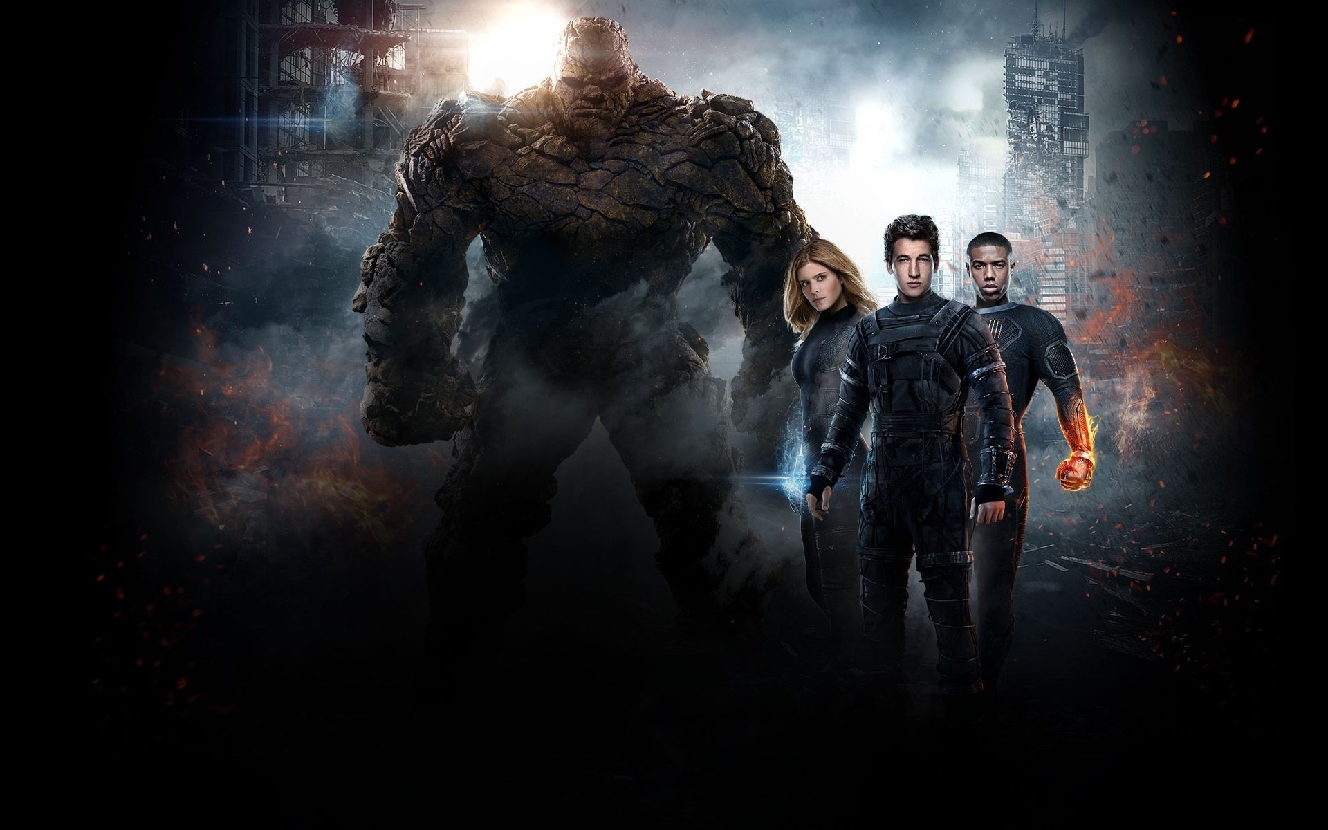 Movie poster, Fantastic four reboot, Blockbuster film, Superhero adventure, 1920x1200 HD Desktop