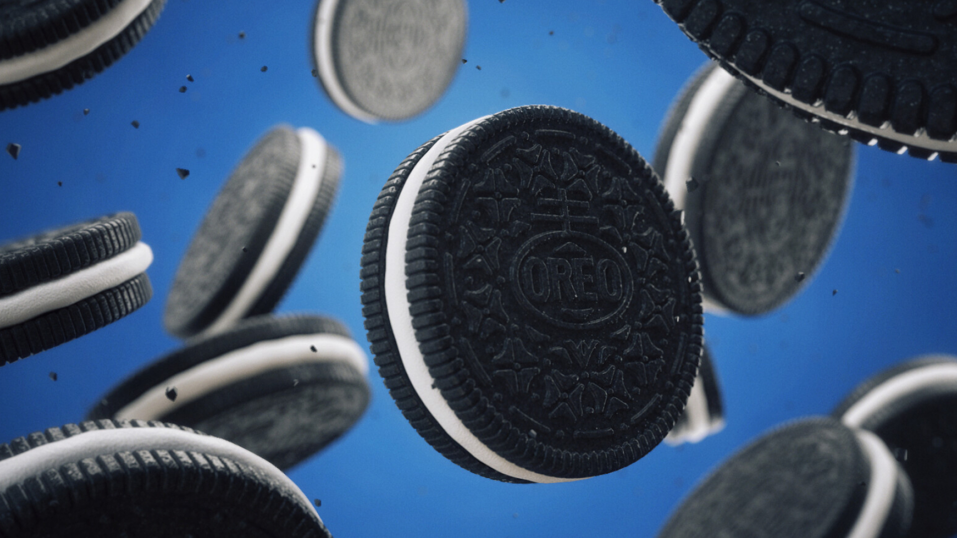 Oreo Cookies: America's favorite sandwich cookie for over 100 years. 1920x1080 Full HD Background.