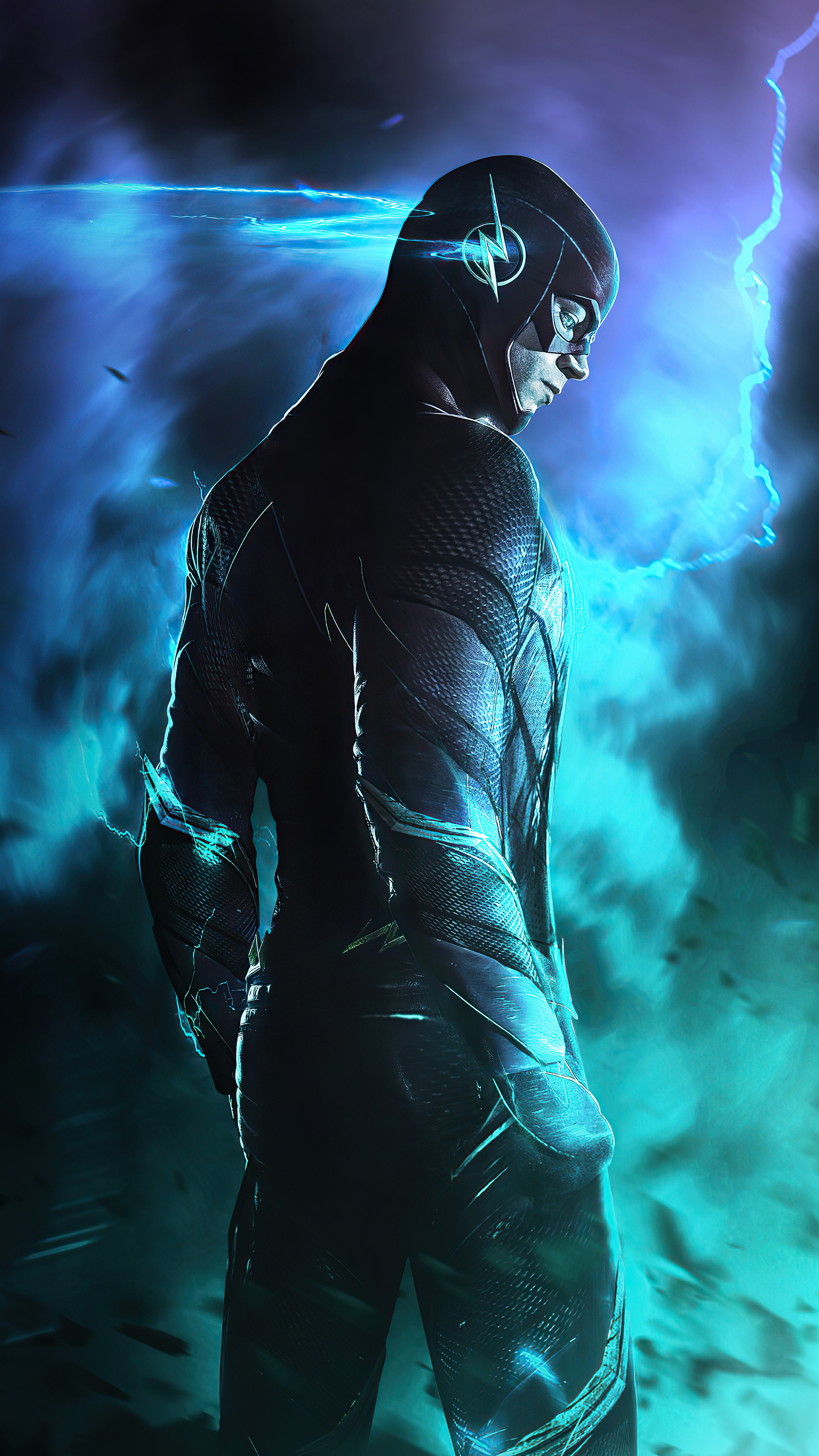 Grant Gustin: Flash, A costumed superhero crime-fighter with the power to move at superhuman speeds. 2160x3840 4K Wallpaper.