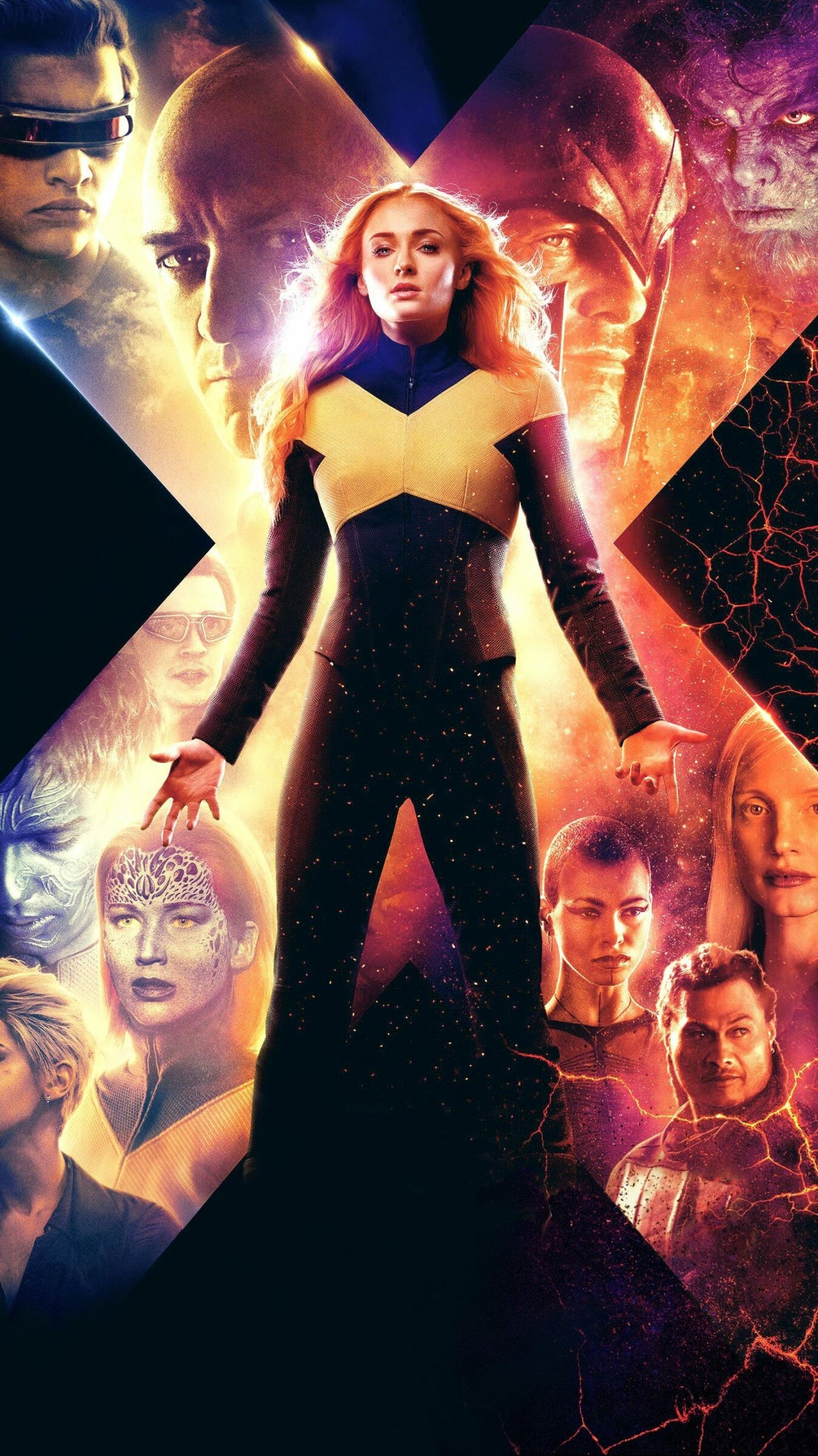 X-Men: Dark Phoenix, A sequel to 2016's Apocalypse. 1350x2400 HD Wallpaper.