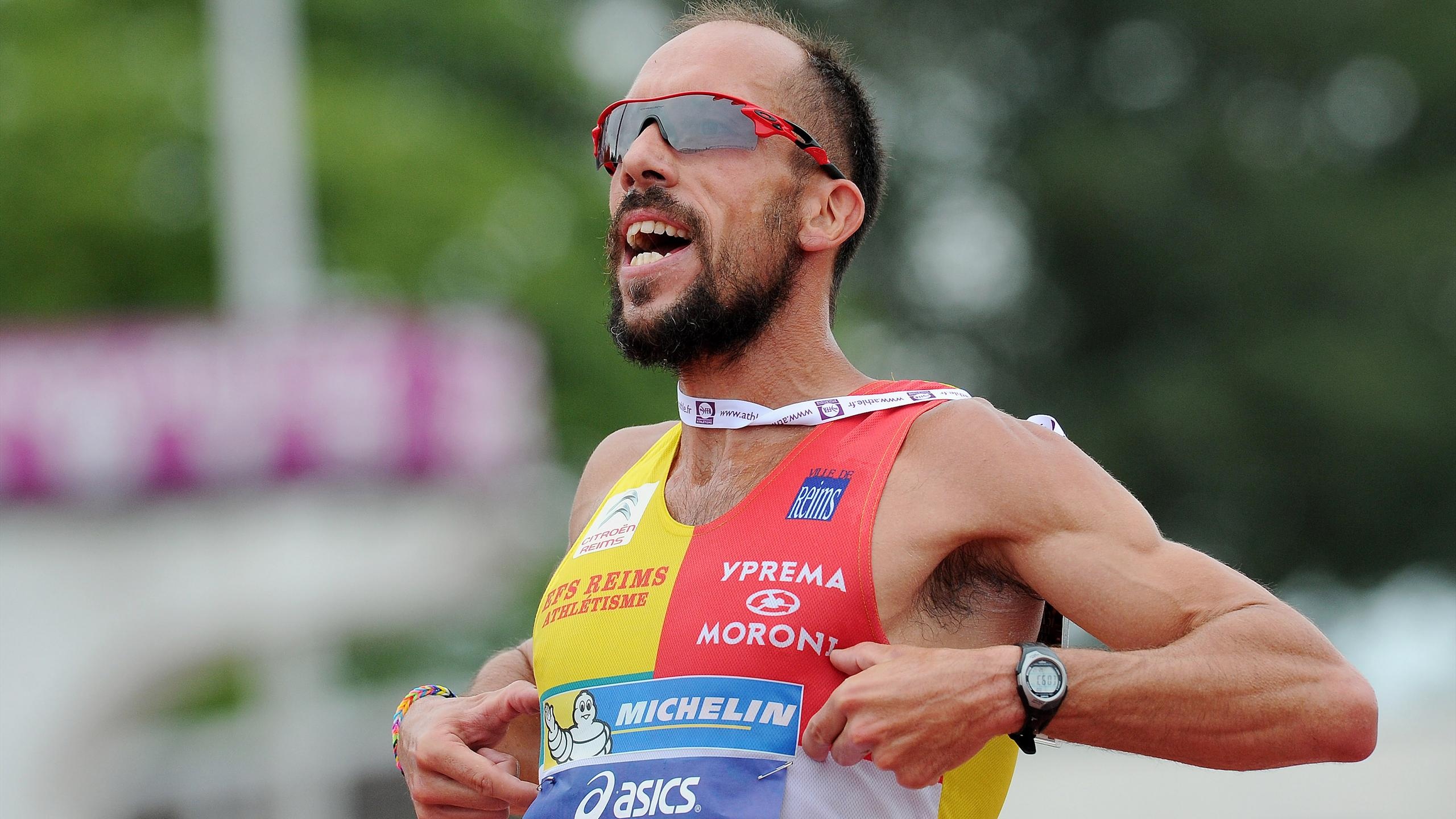 Yohann Diniz, 20 km race walk, World record holder, Eurosport, 2560x1440 HD Desktop