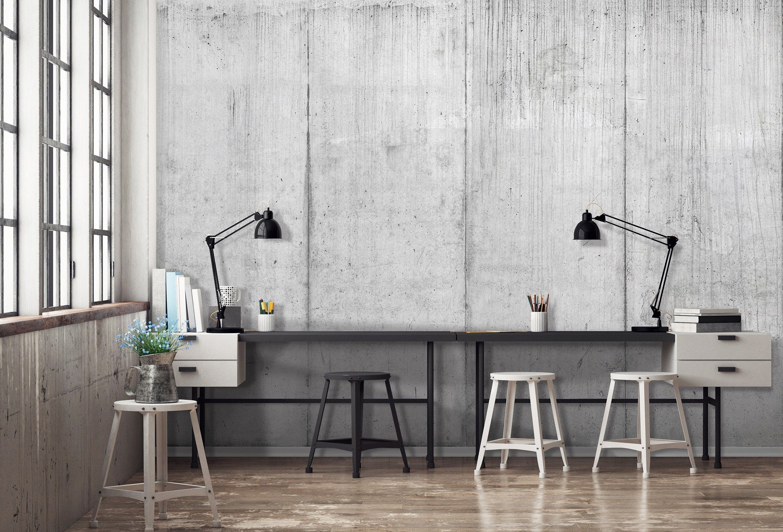Concrete wallpaper, Modern loft wall, Industrial structure, Gray aesthetic, 2600x1770 HD Desktop