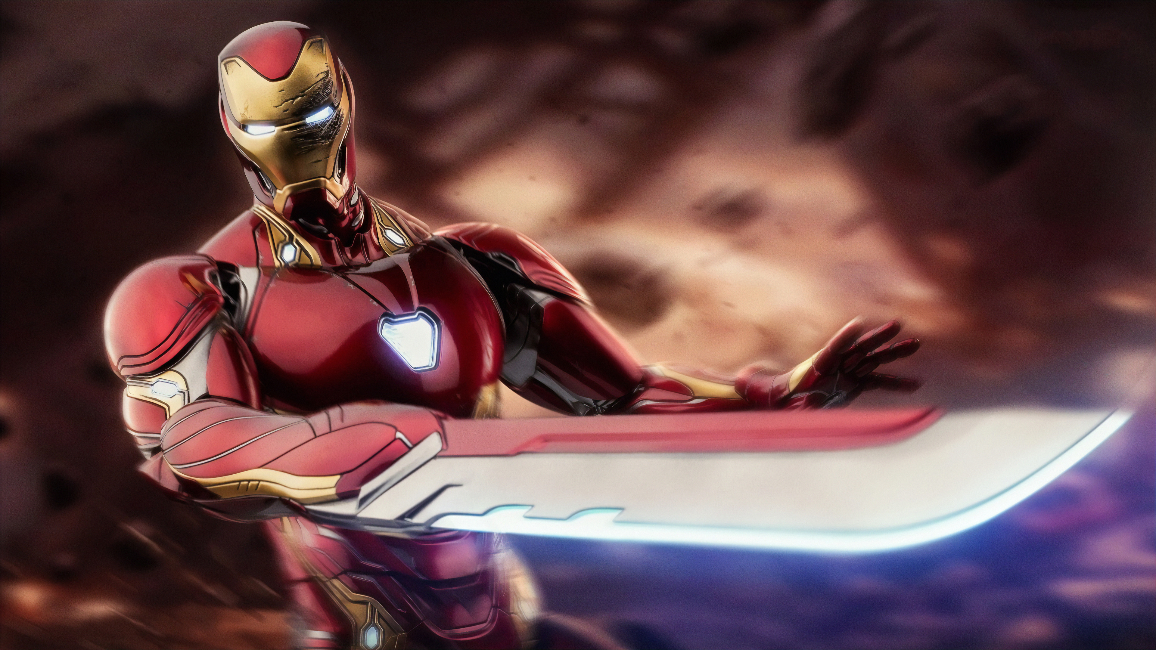 Iron Man Suit, Technological marvel, Stunning visuals, Superhero action, 3840x2160 4K Desktop