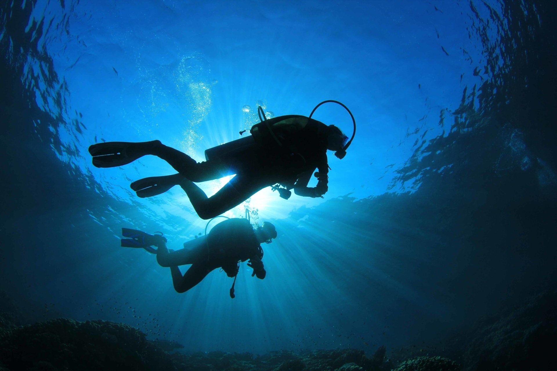 Scuba Diving: An extreme adventurous underwater activity, Swimming underwater for a long time. 1920x1280 HD Wallpaper.