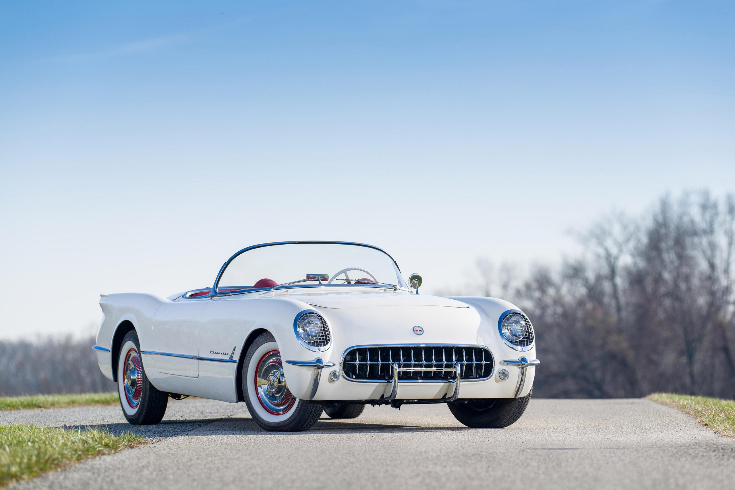 Corvette: Chevrolet 1954, A vintage sports car, A classic American production car, The lowest-volume model. 2560x1710 HD Wallpaper.