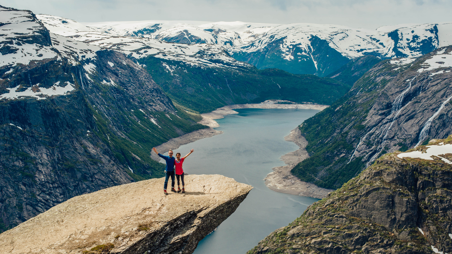 Hiking Trolltunga experience, Long walk to beauty, Coffee abroad adventure, Norwegian charm, 1920x1080 Full HD Desktop