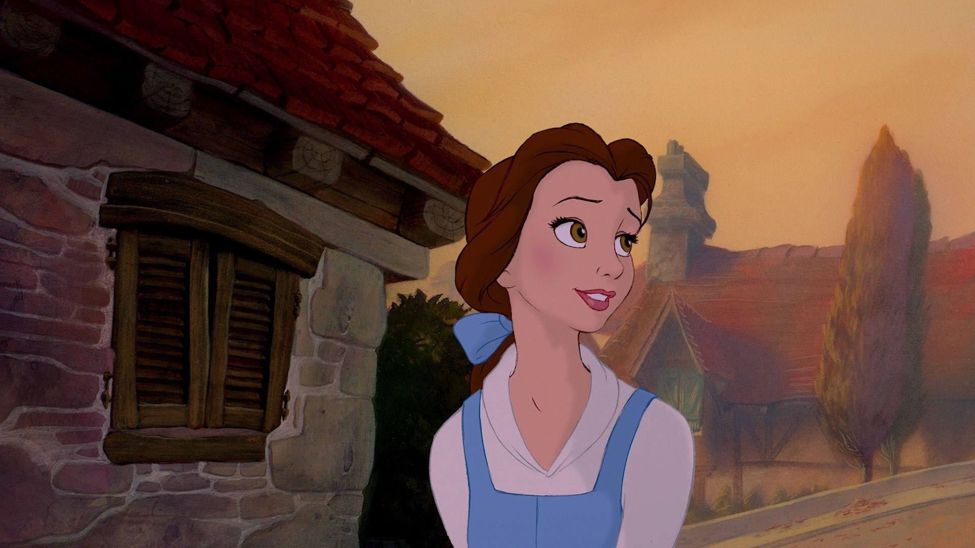 Belle, Beauty and the Beast, Disney, Animation, 1920x1080 Full HD Desktop