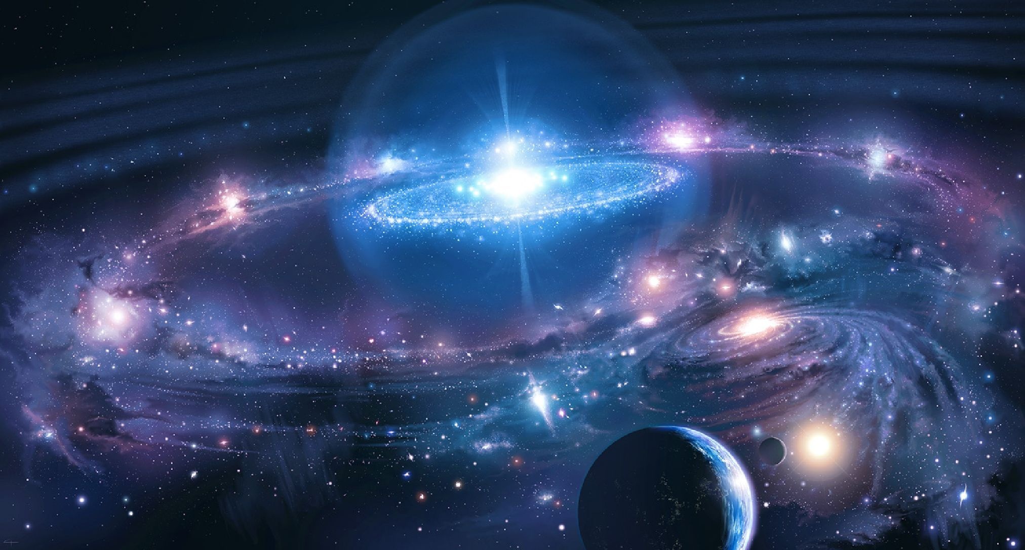 Cosmic artistry, Universe's secrets, Stellar astronomy, Celestial wonders, 2030x1090 HD Desktop