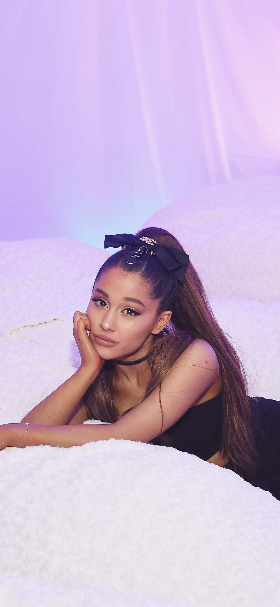 Ariana Grande: Several Billboard Hot 100 chart records, The only artist to have five number-one debuts. 1080x2340 HD Wallpaper.