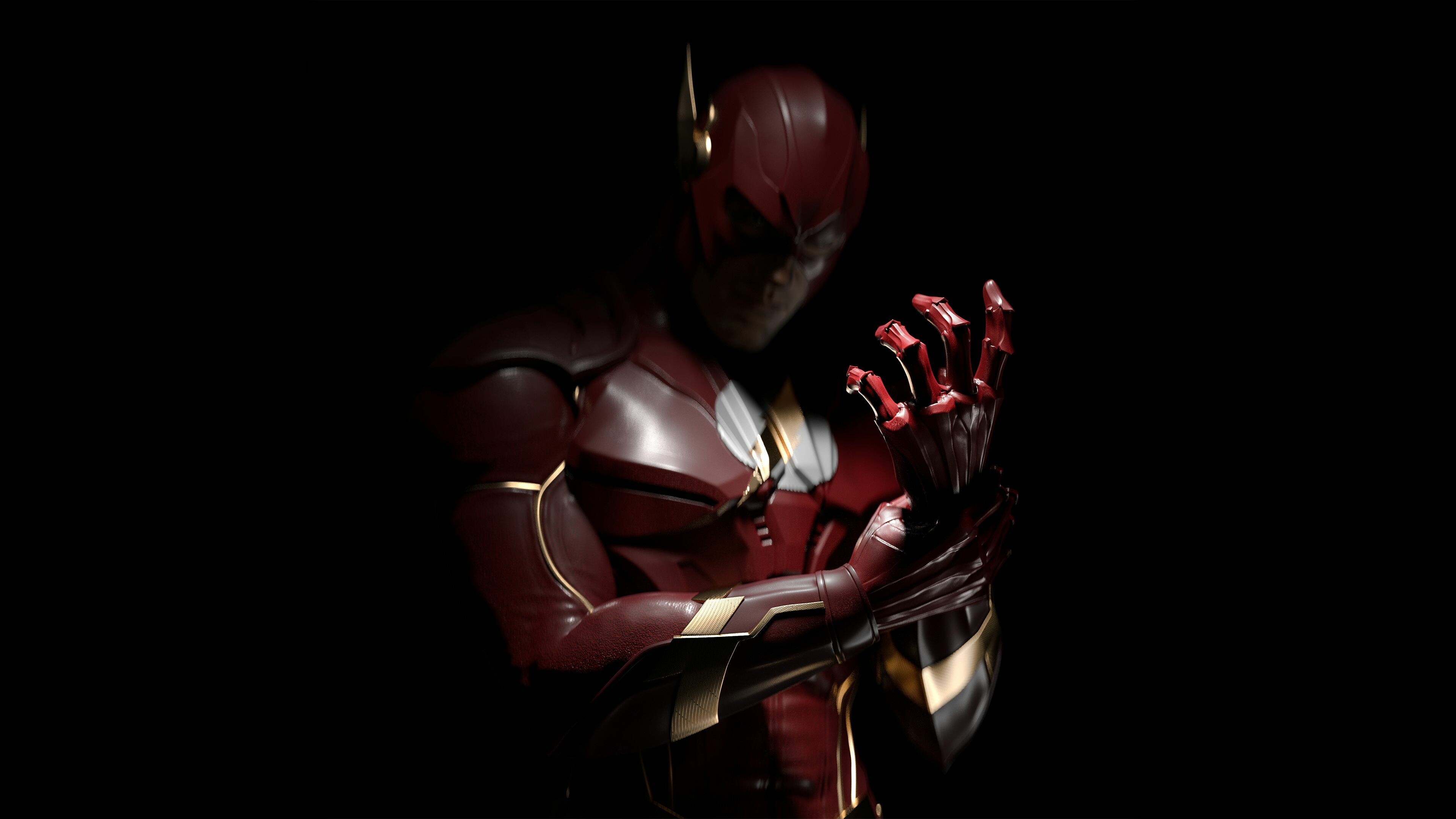 Injustice: Flash, The scarlet speedster, The fastest game character. 3840x2160 4K Wallpaper.